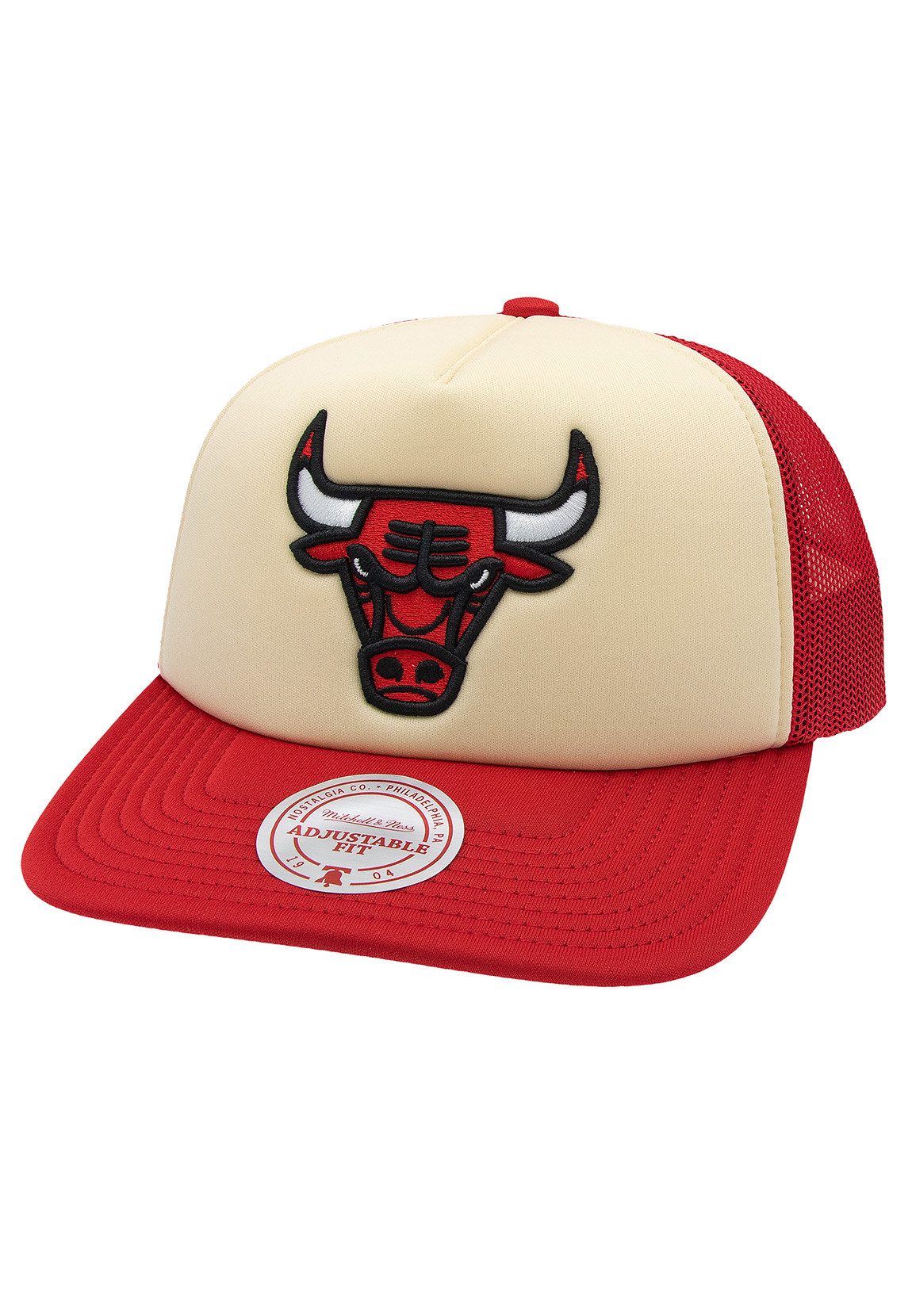 Mitchell & Ness Trucker Cap Mitchell & Ness Vintage Block Trucker Cap CHICAGO BULLS Cream Beige