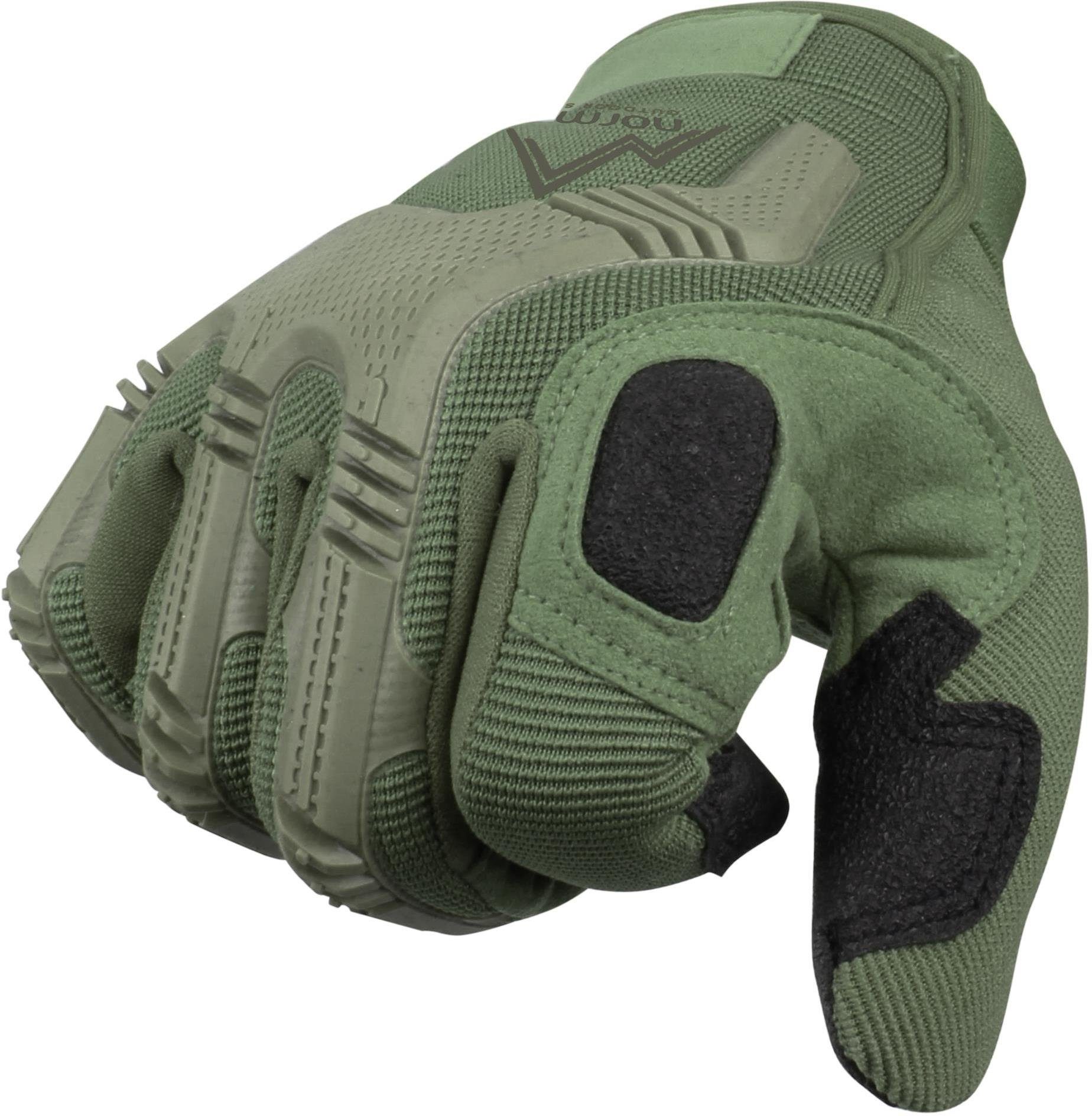 Taktische Outdoor Motorrad Fingerhandschuhe Militärische Handschuhe GLOVES Multisporthandschuhe Einsatzhandschuhe normani ARMY Paintballhandschuhe Specialist Oliv Sporthandschuhe