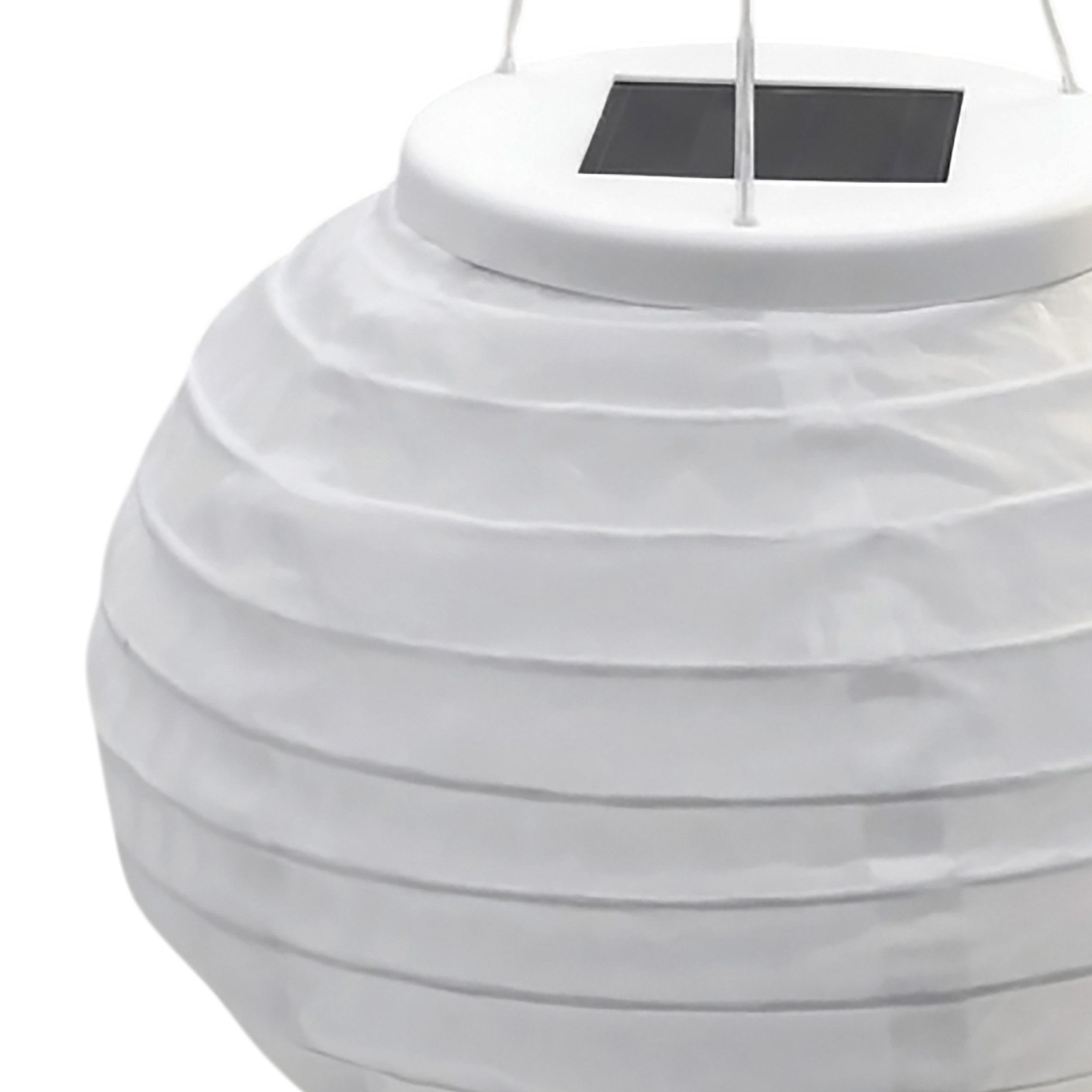 Spetebo LED Solarleuchte LED Solar Lampion - Garten Deko Beleuchtung warm weiß, Solar betrieben, LED fest integriert, warm weiß, Automatische Einschaltung bei D – Bild 5 von 5