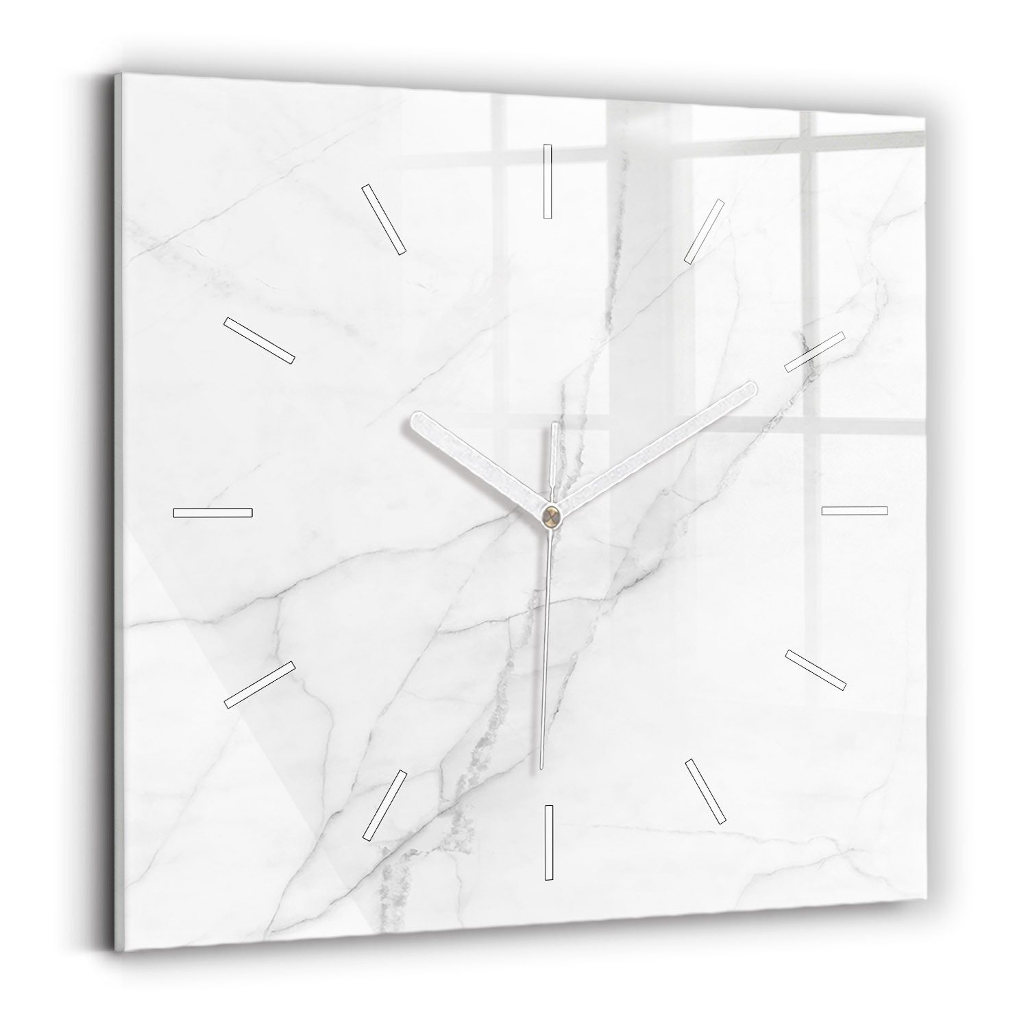 Tulup Wanduhr Dekorative Glasuhr Marmor Rechteckige Moderne Uhr aus Gehärte günstig online kaufen