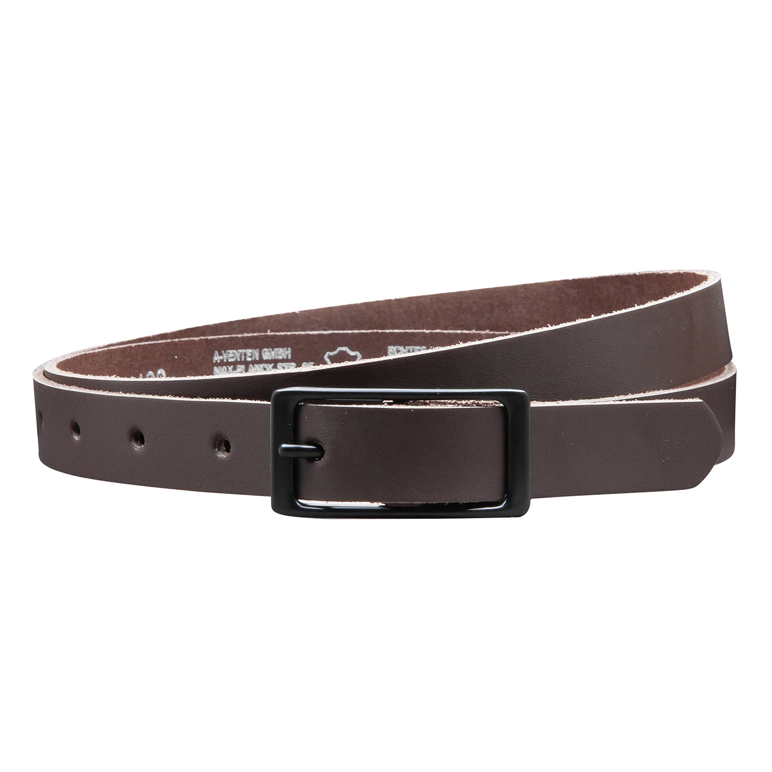 COLOGNEBELT Ledergürtel OM13-SL-Dunkelbraun MADE IN GERMANY, Dunkelbraun Kürzbar, 100 % Echtleder, Unisex