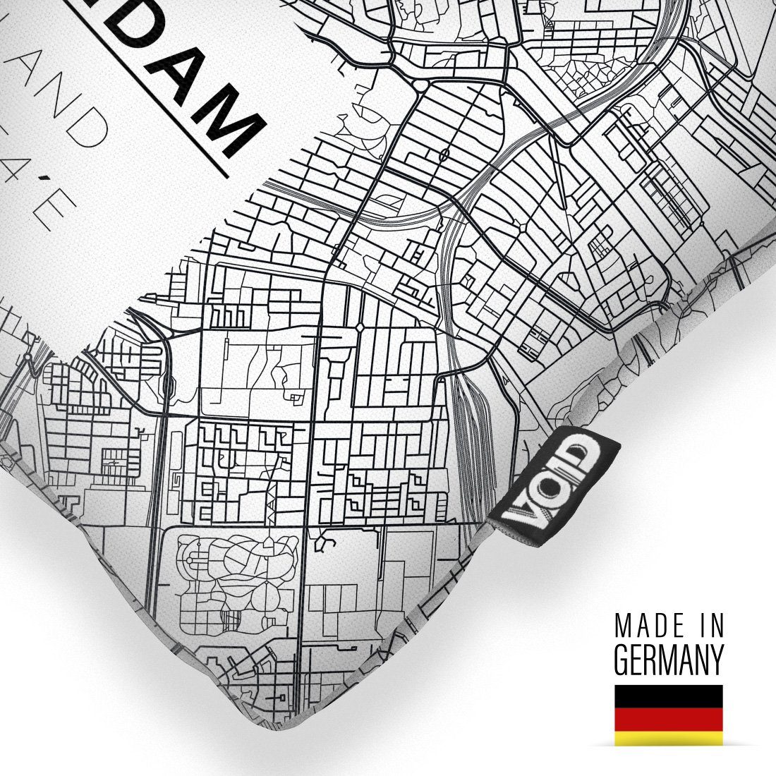 Urlaub (1 Holland Reise Niederlande Stück), VOID Kissenbezug, Stadtplan Stadtkarte