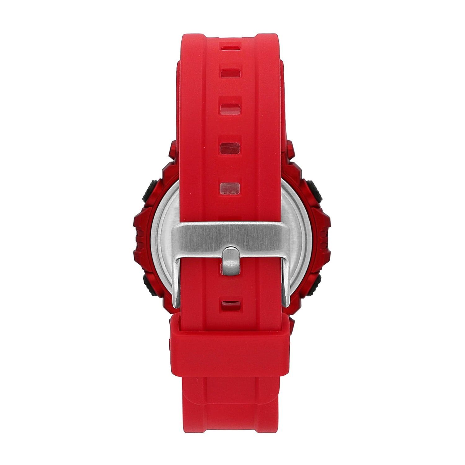 Sector Digitaluhr Sector Herren Armbanduhr Digital, (Digitaluhr), Herren Armbanduhr eckig, extra groß (ca. 40,4x45,1mm), PURarmband rot