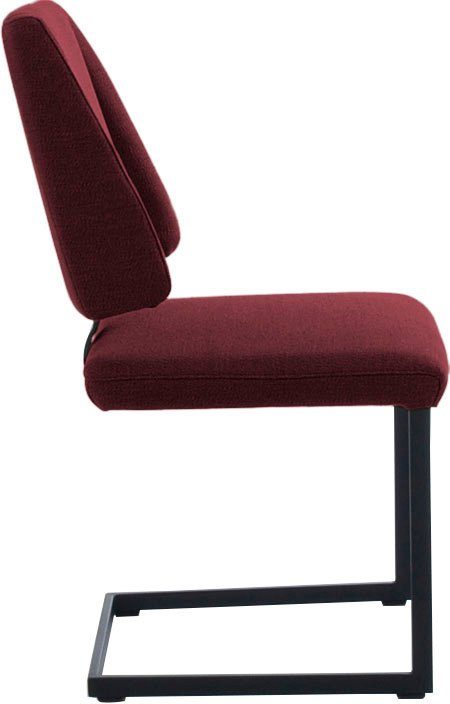 K+W Komfort & Wohnen Freischwinger Longbeach (1 St), mit Gestell und Abstandshalter in Metall schwarz Struktur, Sitzkomfort