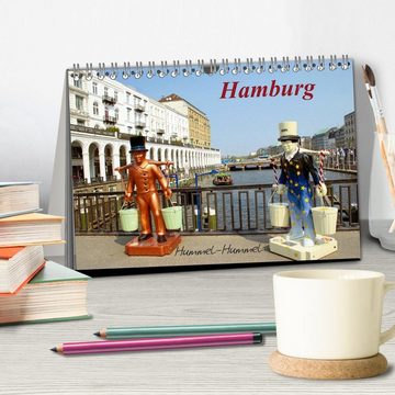 CALVENDO Wandkalender Hamburg (Tischkalender 2024 DIN A5 quer), CALVENDO Monatskalender