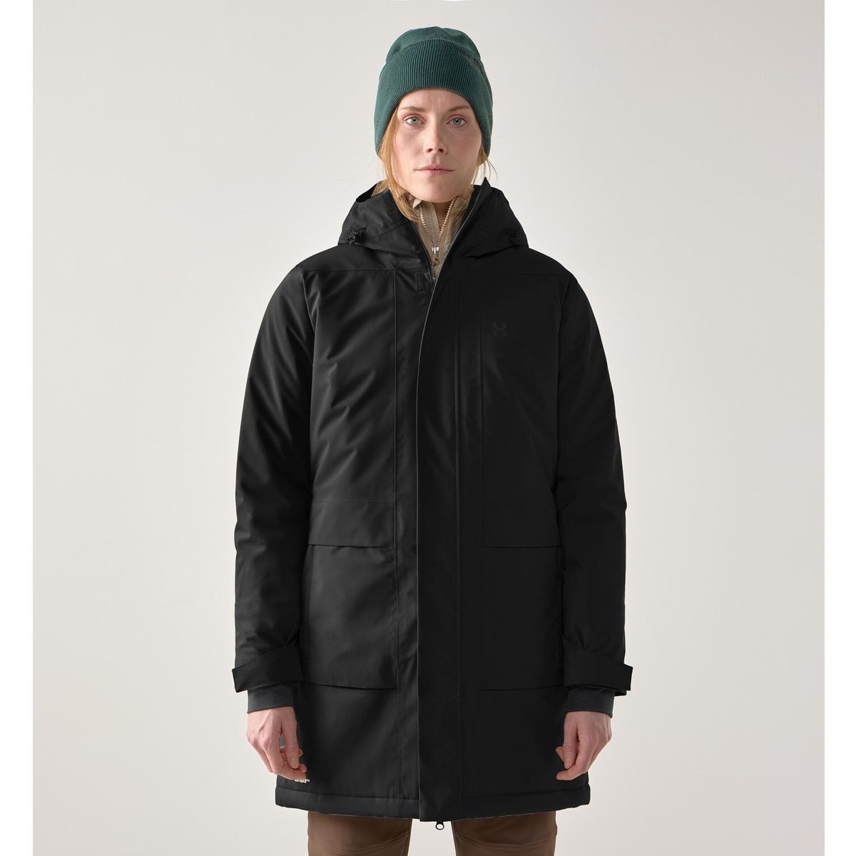 Haglöfs Outdoorjacke Salix Proof Mimic II Parka Women Hochwertiger Damenparka aus recyceltem Material, ideal für