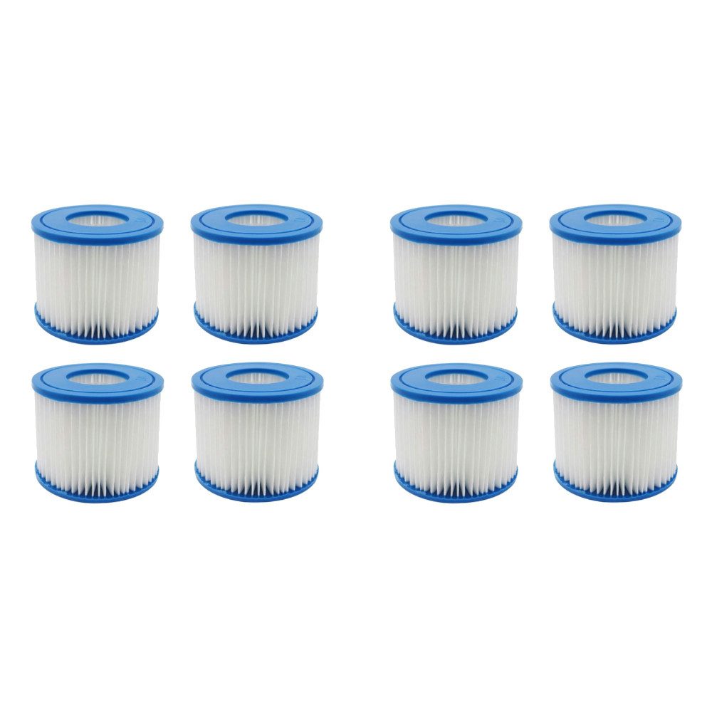 Trade-Shop Ersatzfilter 8x passend für Bestway Lay-Z-Spa Miami, Vegas, Palm Springs, Hawaii, Zubehör für Bestway FD2134, Typ VI, 58323, 58323e, 58239 / Whirlpool-Zubehör, Größe: VI Filter / für das Filtergehäuse an der Poolinnenwand