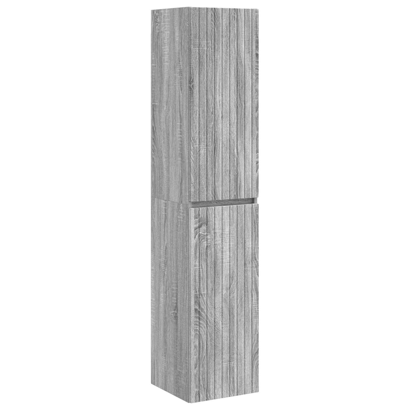 Badezimmerspiegelschrank Wandmontierter Badezimmerschrank Grau Sonoma 33 x 34,5 x 160 cm