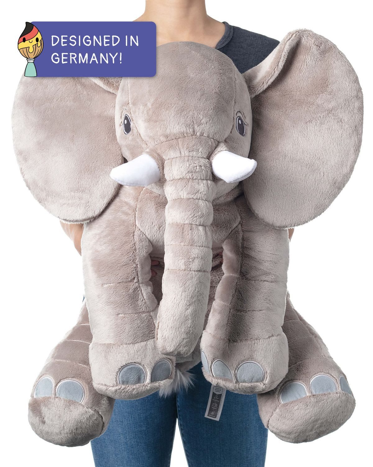 Corimori Kuscheltier 60cm Elefant, extra flauschiges XXL Plüschtier (Geschenk, Packung), Pip der Elefant, super weiches kuscheliges Stoffier