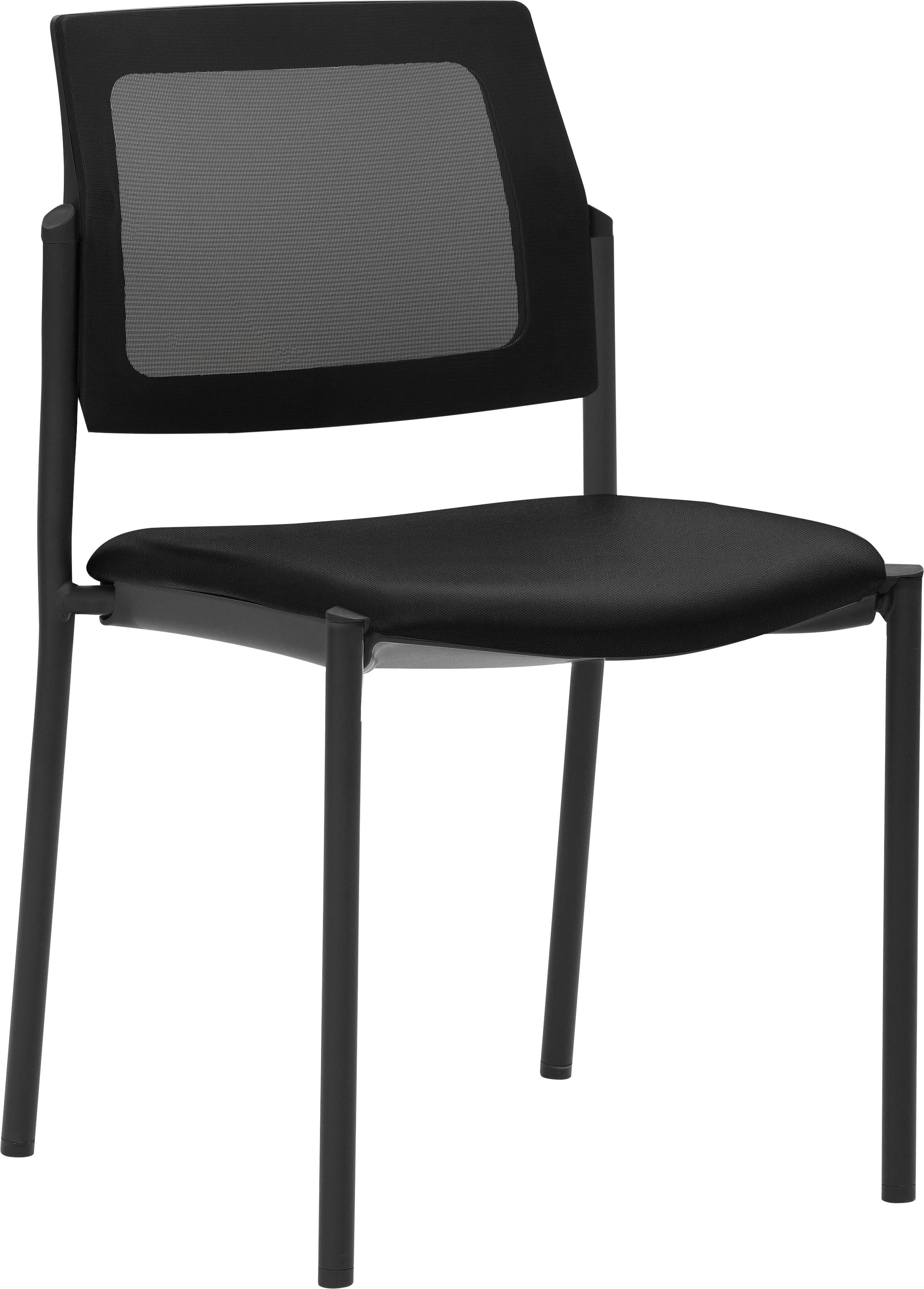 Mayer Sitzmöbel Besucherstuhl 2519, stapelbar bis 6 Stück Schwarz | Schwarz