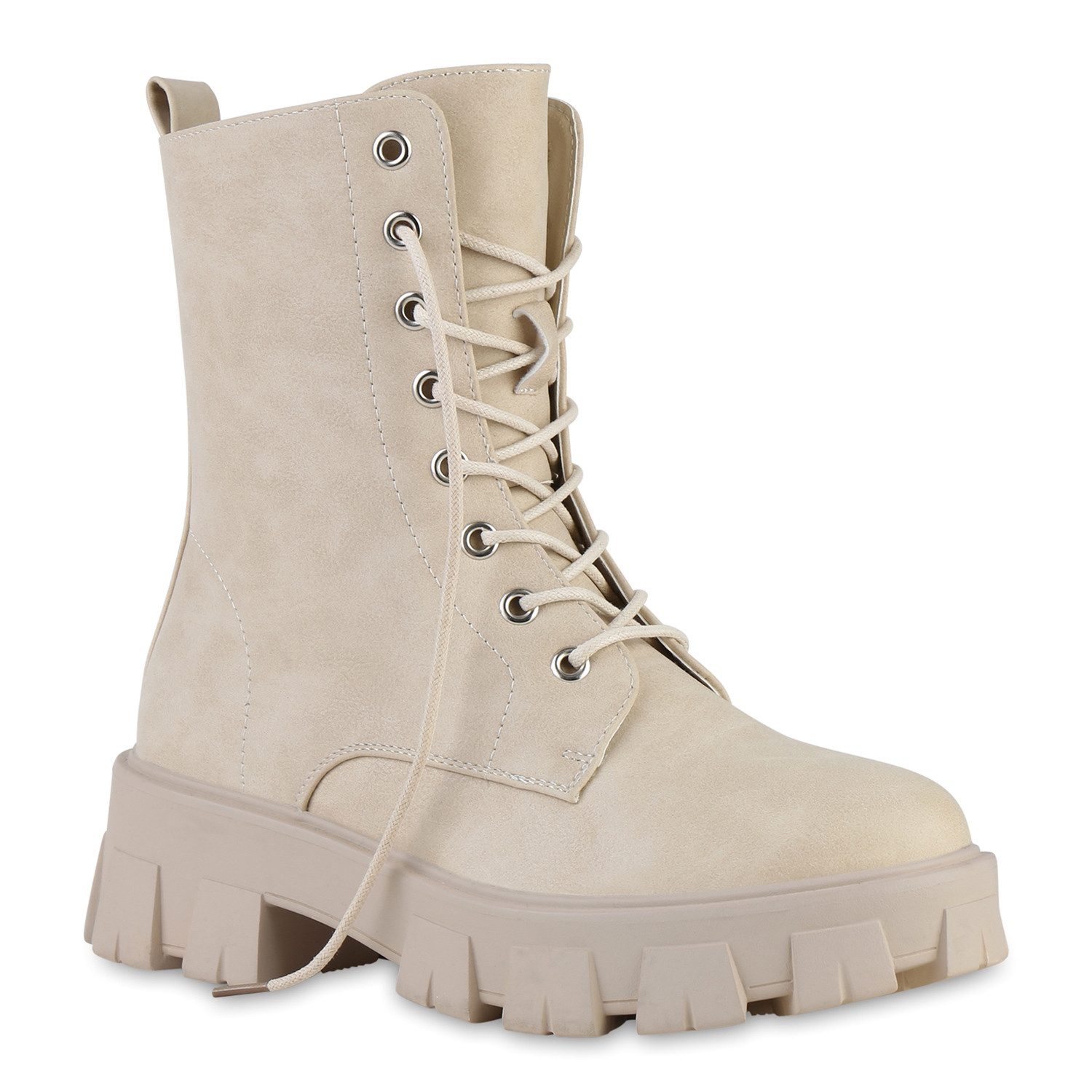 VAN HILL 841359 Plateaustiefelette Damen Plateau Boots Stiefeletten Profil- günstig online kaufen