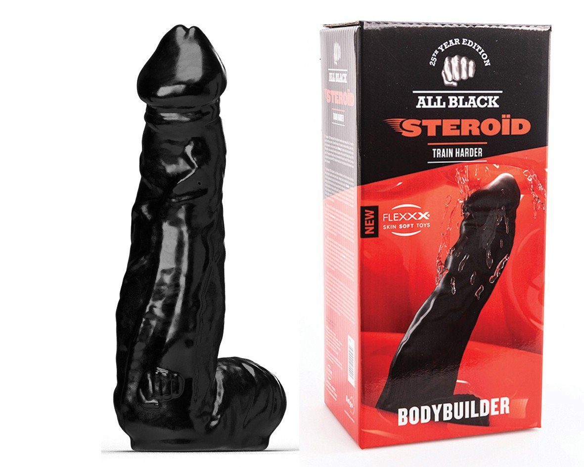 BLACK ALL ALL Dildo BLACK STEROID Black Bodybuilder