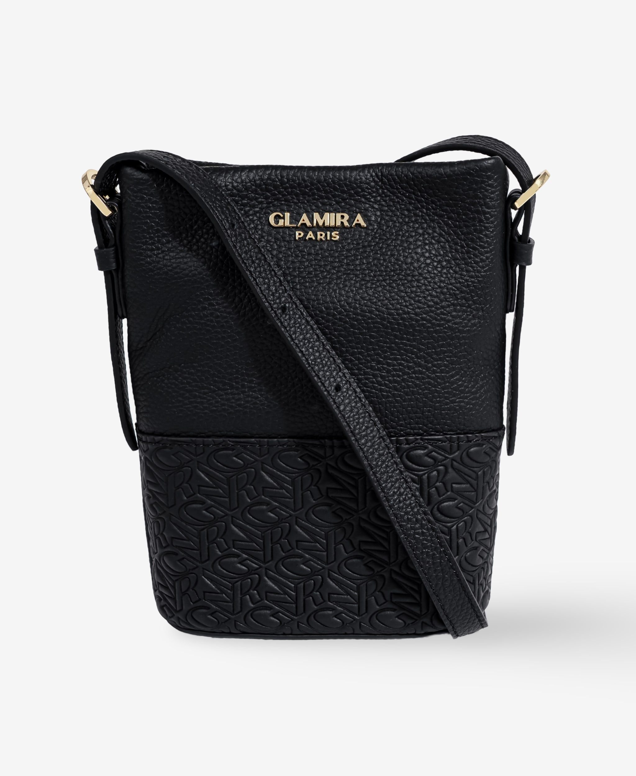 GLAMIRA Handtasche TechElegance Premier Schwarze Handytasche (1-tlg), echt Leder