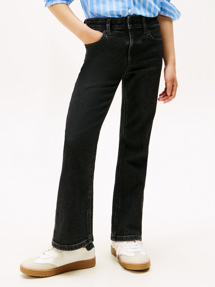 Tommy Hilfiger Schlagjeans FLARE BLACK Kinder bis 16 Jahre