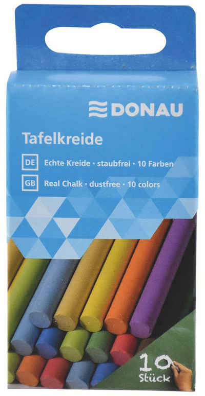 DONAU DONAU 4520010-99 Tafelkreide - 10 Stück, sortiert Wischbezug
