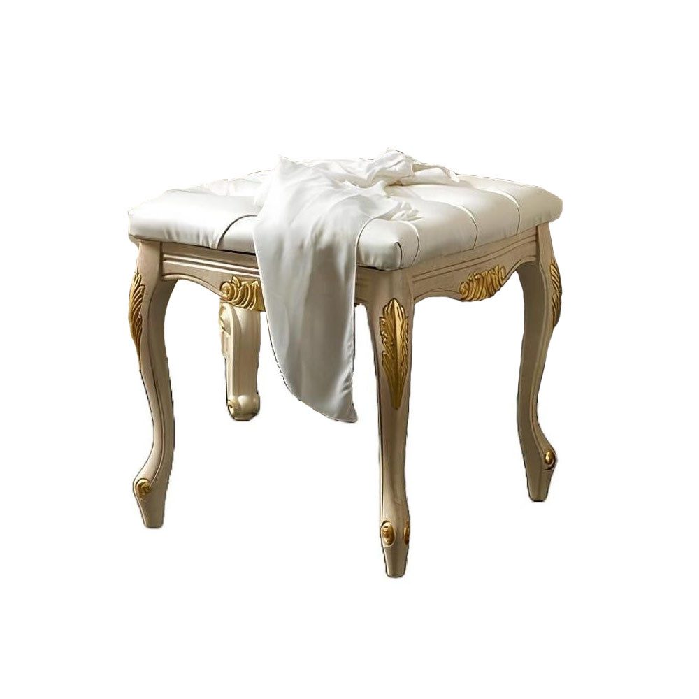 Xlmoebel Hocker Chesterfield Hocker aus Holz und Textil im modernen Design (Hocker, Hocker), Hergestellt in Europa