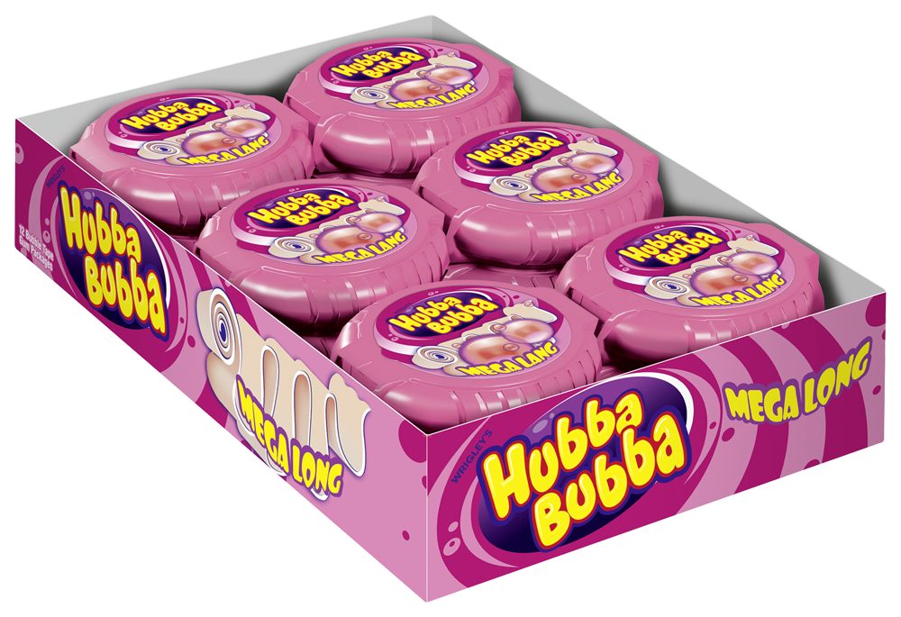 Mars GmbH Süßigkeit HUBBA BUBBA Rolle Mega Lang Fancy Fruit 12x1