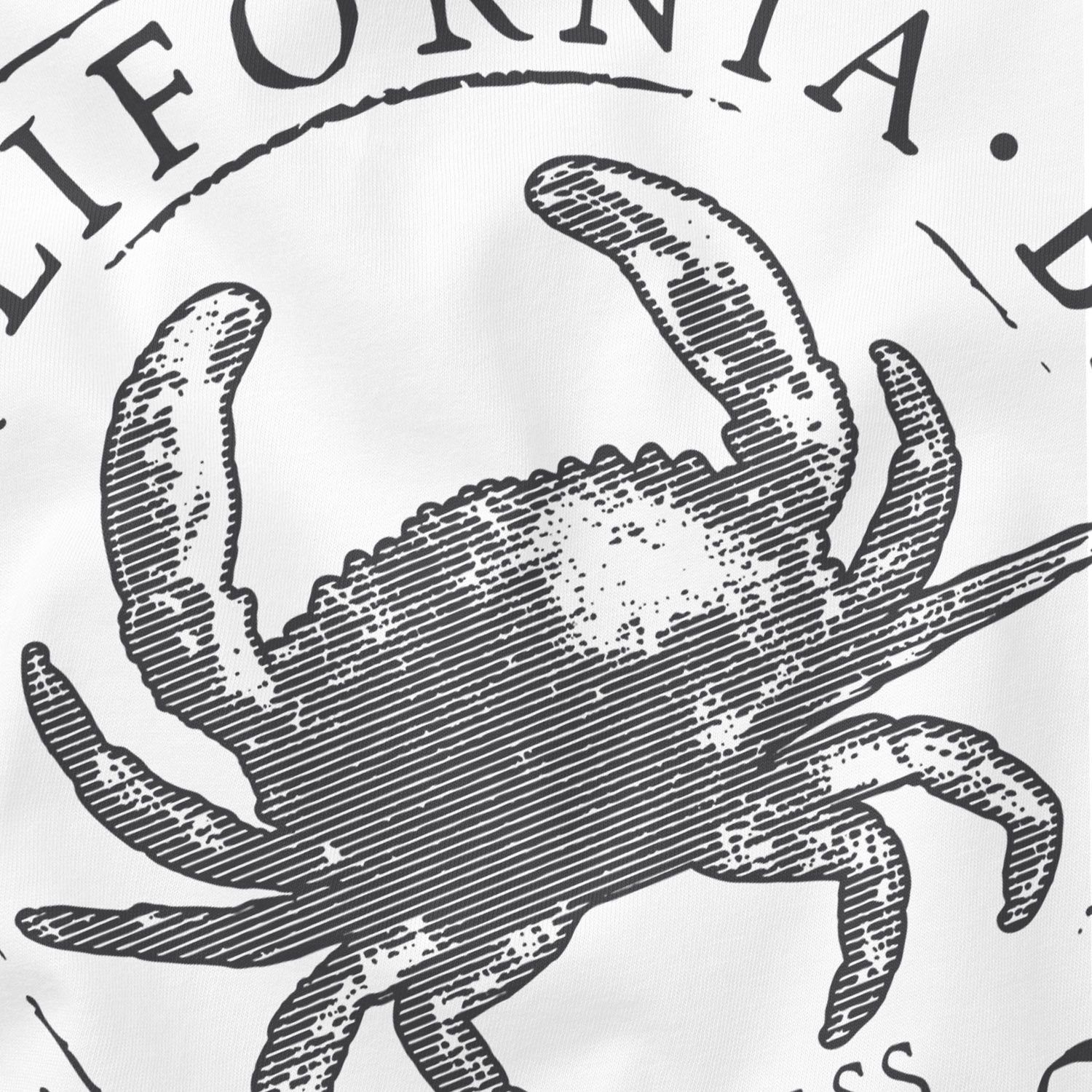 California weiß Crab mit Krabbe Streetstyle Sommer Neverless® Herren T-Shirt Krebs Fashion Drive Ocean Print Neverless Beach Print-Shirt