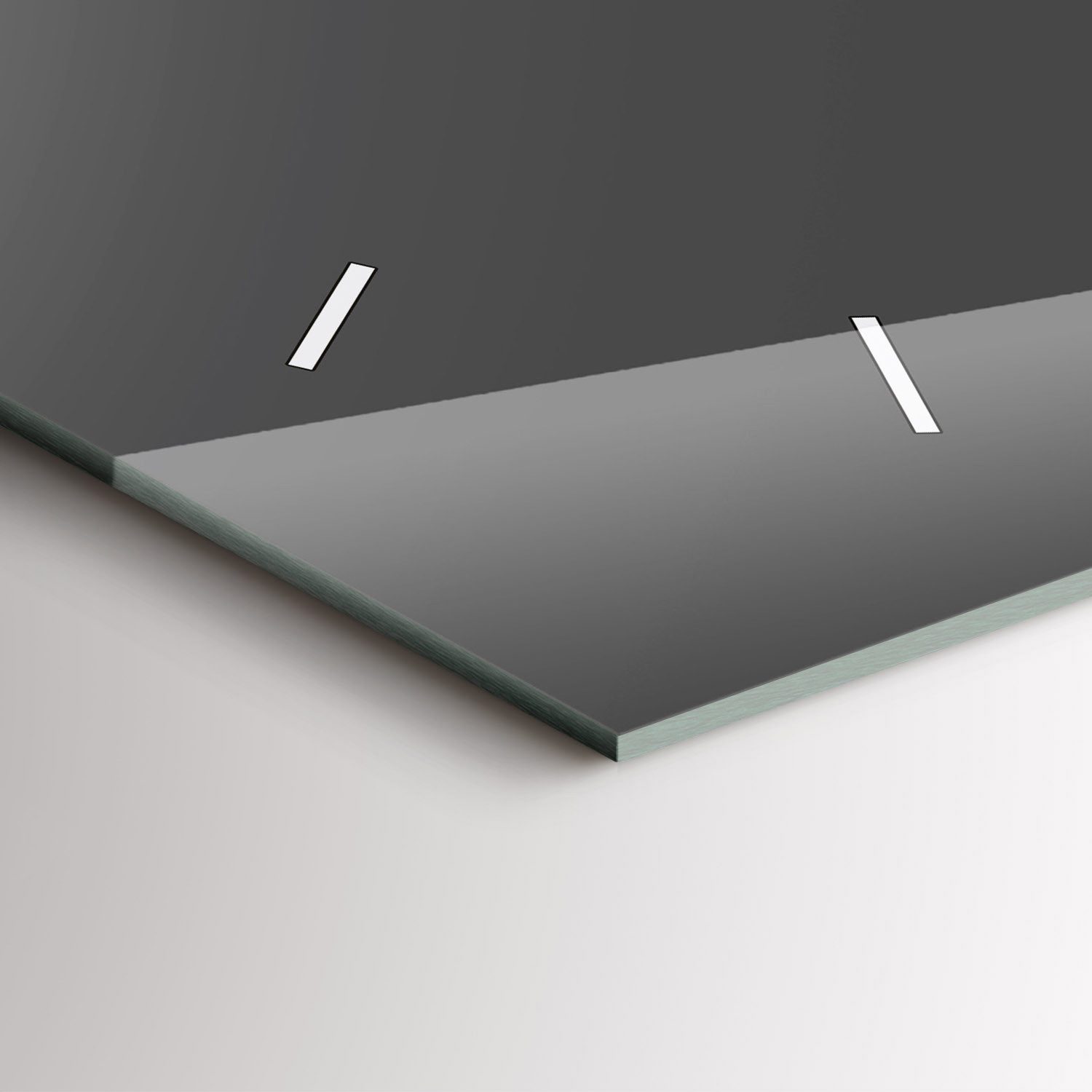 Tulup Wanduhr Wanduhr Glasuhr Rechteckige Wanduhr 60x30 cm Uhr aus Gehärtetem Glas