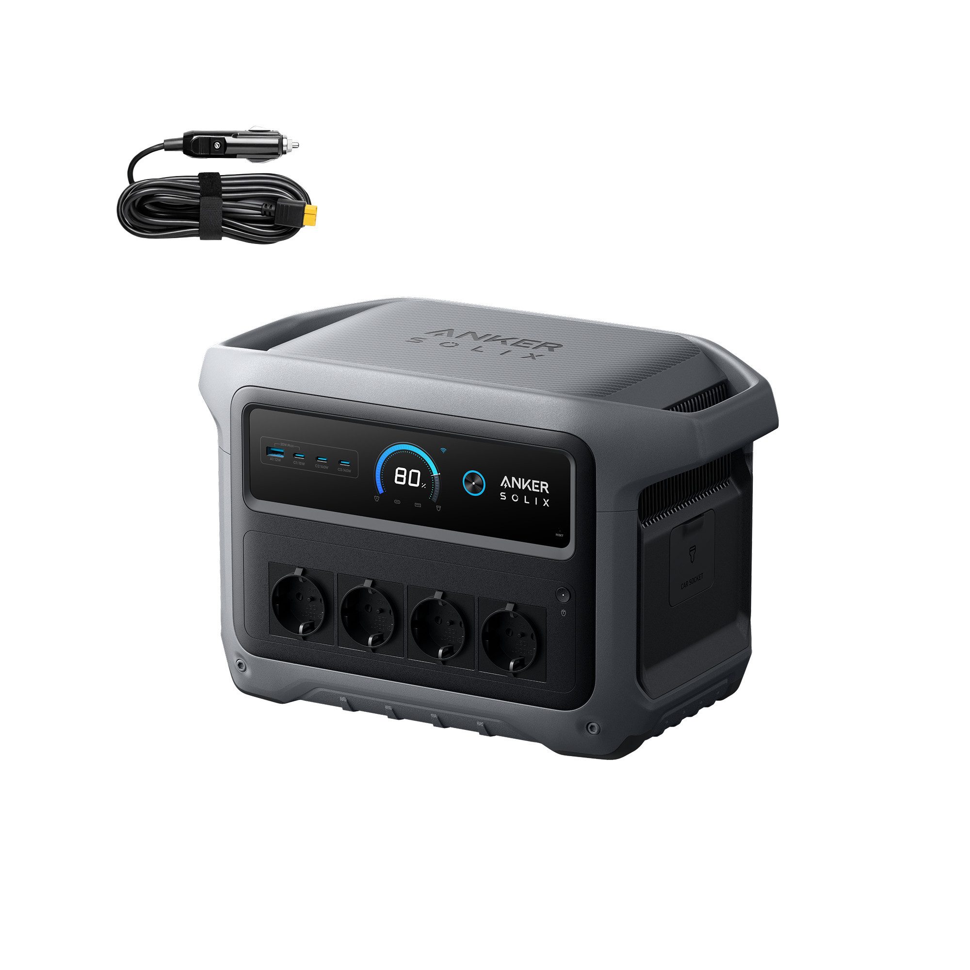 Anker Stromerzeuger C1000 Gen 2 Tragbare Powerstation mit wasserfester Tragetasche, 2 in kW, (2-tlg)