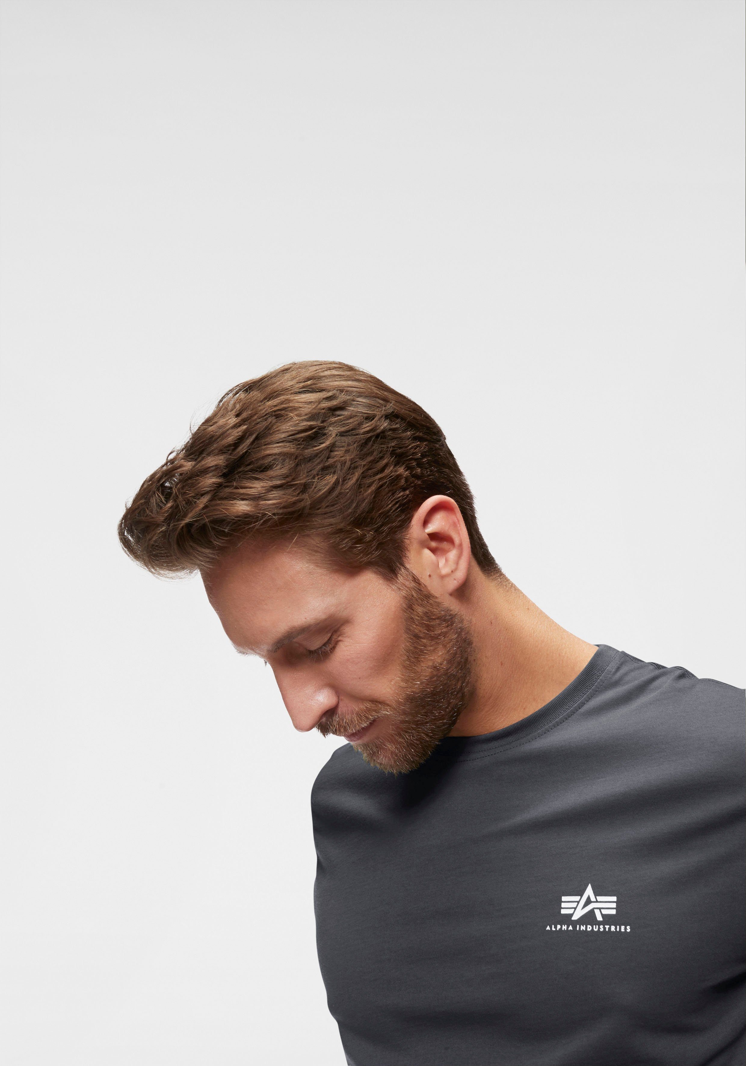Alpha Industries Rundhalsshirt BASIC T SMALL LOGO Baumwolle, regular fit günstig online kaufen
