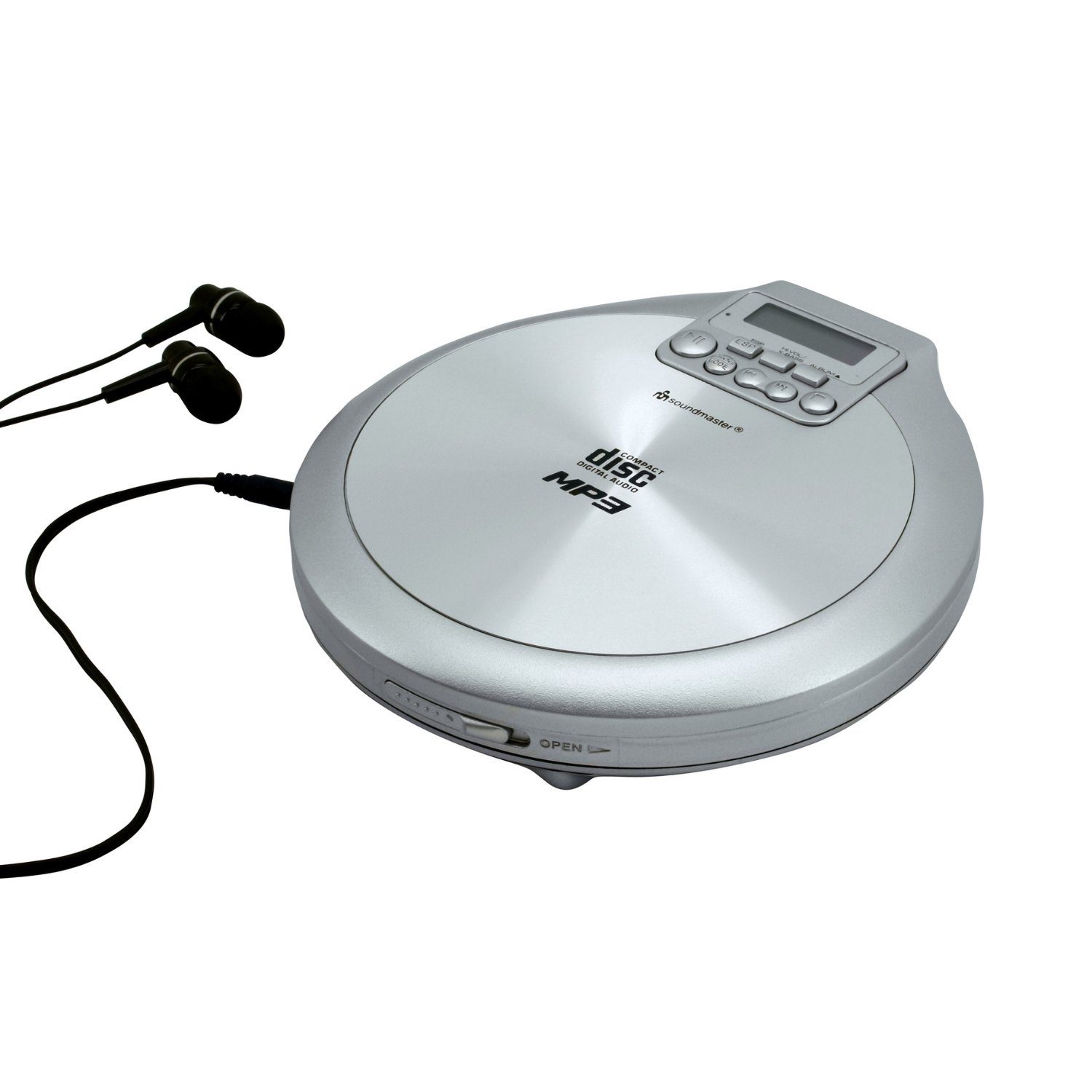 Soundmaster CD9220SI X-Bass Hörbuchfunktion tragbarer CD MP3 Anti-Shock CD-Player Player