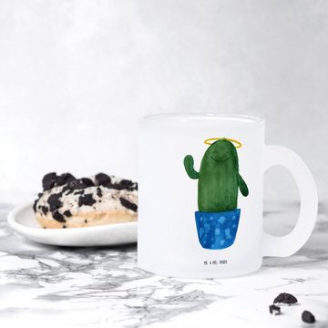 Mr. & Mrs. Panda Teeglas Kaktus Heilig - Transparent - Geschenk, Kakteen, Tasse, frech, Bruder, Premium Glas, Außerordentliches Design