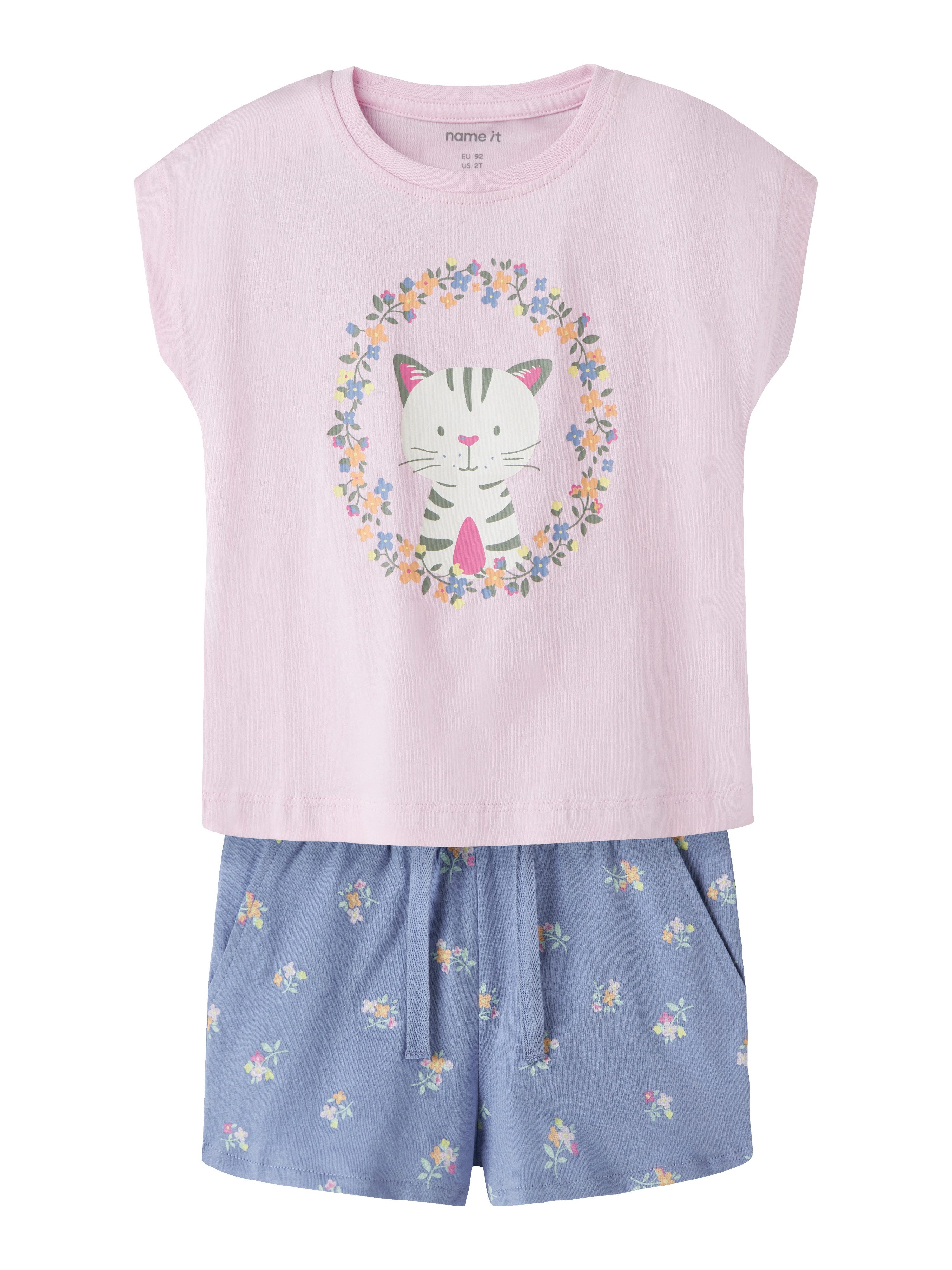 Name It Shorty NMFVIGEA CAPSL TOP SET (Set, 2 tlg) bestehend aus Shirt und Shorts