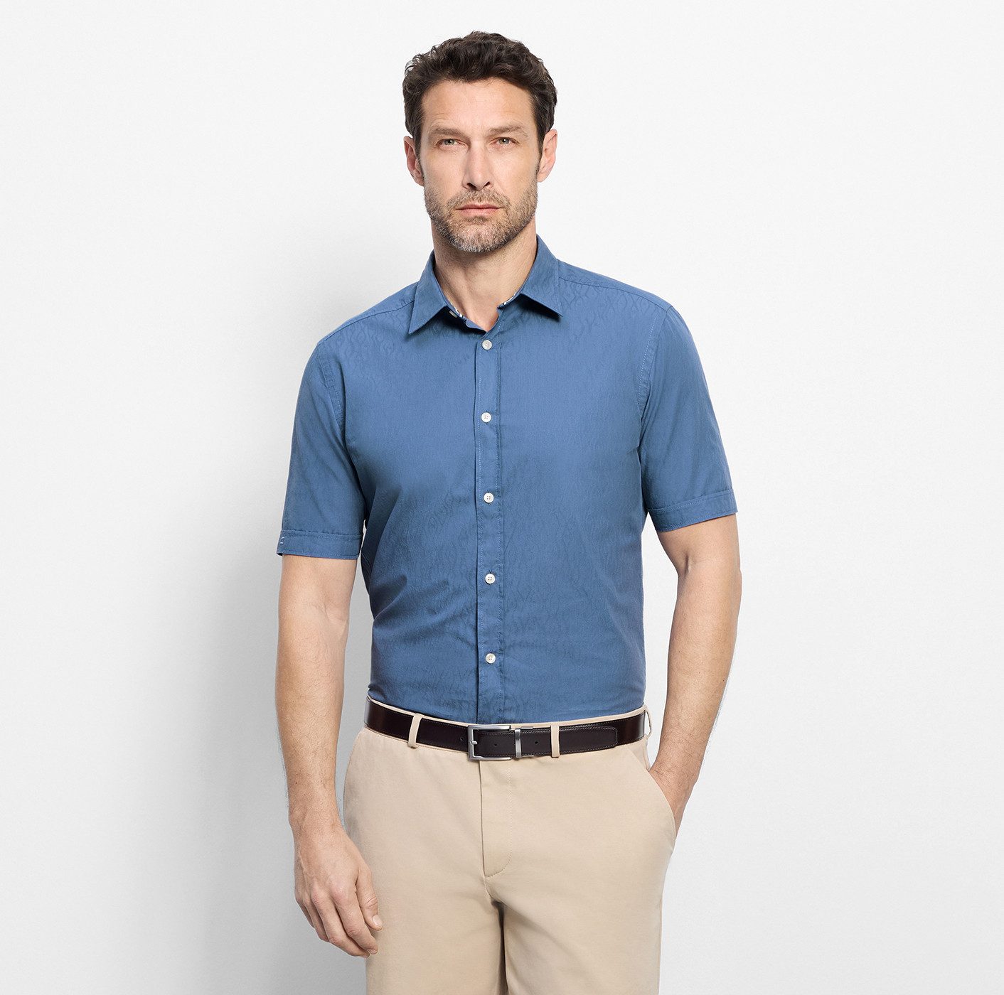 OLYMP Kurzarmhemd Casual Freizeithemd, regular fit, Kentkragen