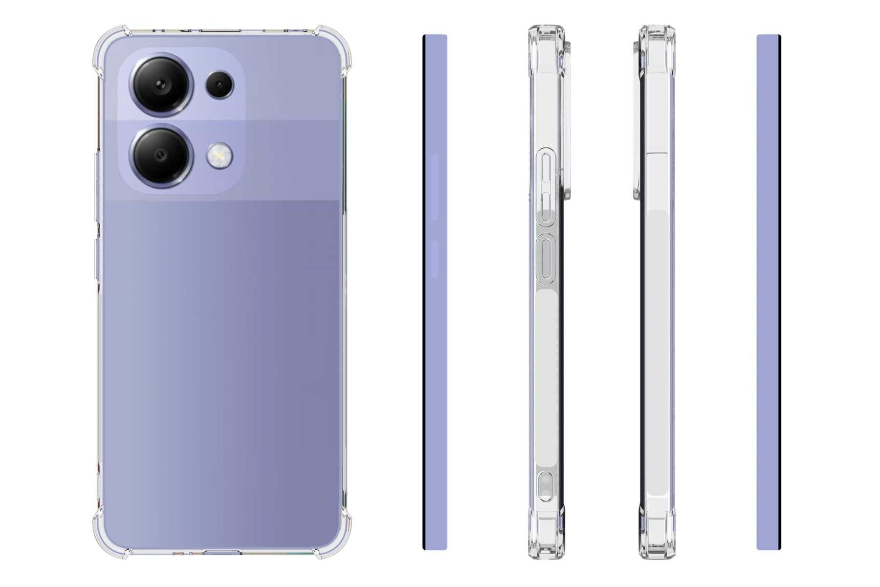 mtb more energy Smartphone-Hülle Clear Armor Case für Xiaomi Redmi Note 13 4G, Transparente TPU Schutzhülle Case Backcover mit Anti-Shock Verstärkung