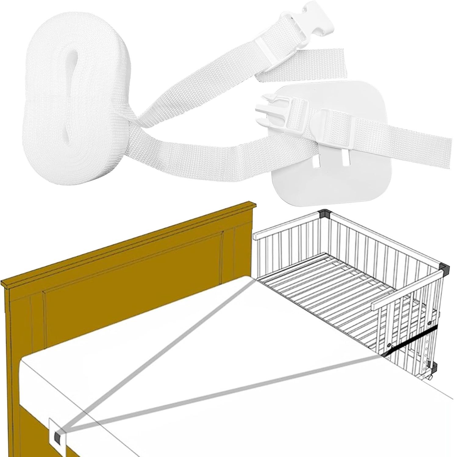 Coonoor Bettnestchen Babybett Zubehör, Gurt für Babybett, Beistellbett Befe günstig online kaufen