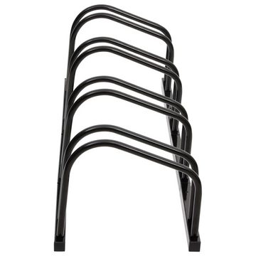vidaXL Fahrradständer Fahrradständer für 4 Fahrräder Schwarz Stahl
