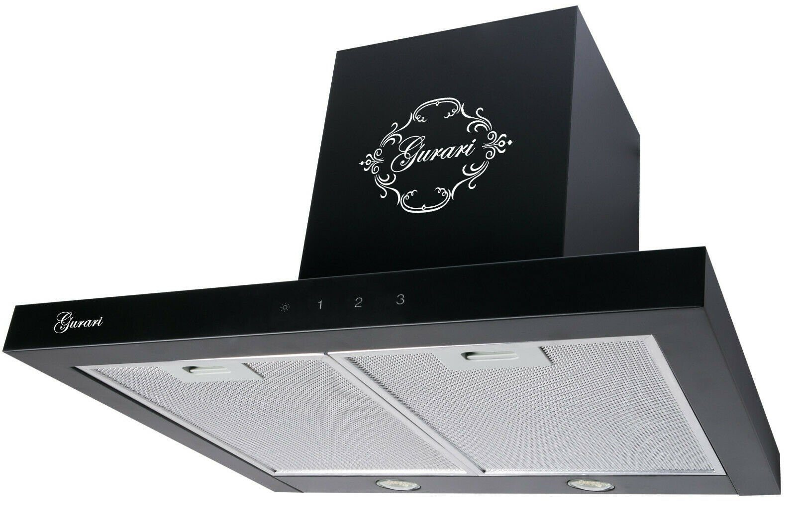 GURARI Wandhaube GCH F 462 BL 6 PRIME GCH F 462 BL 6 PRIME, Dunstabzugshaube 60 cm 1000m³/h Wandhaube in schwarz, EEK A