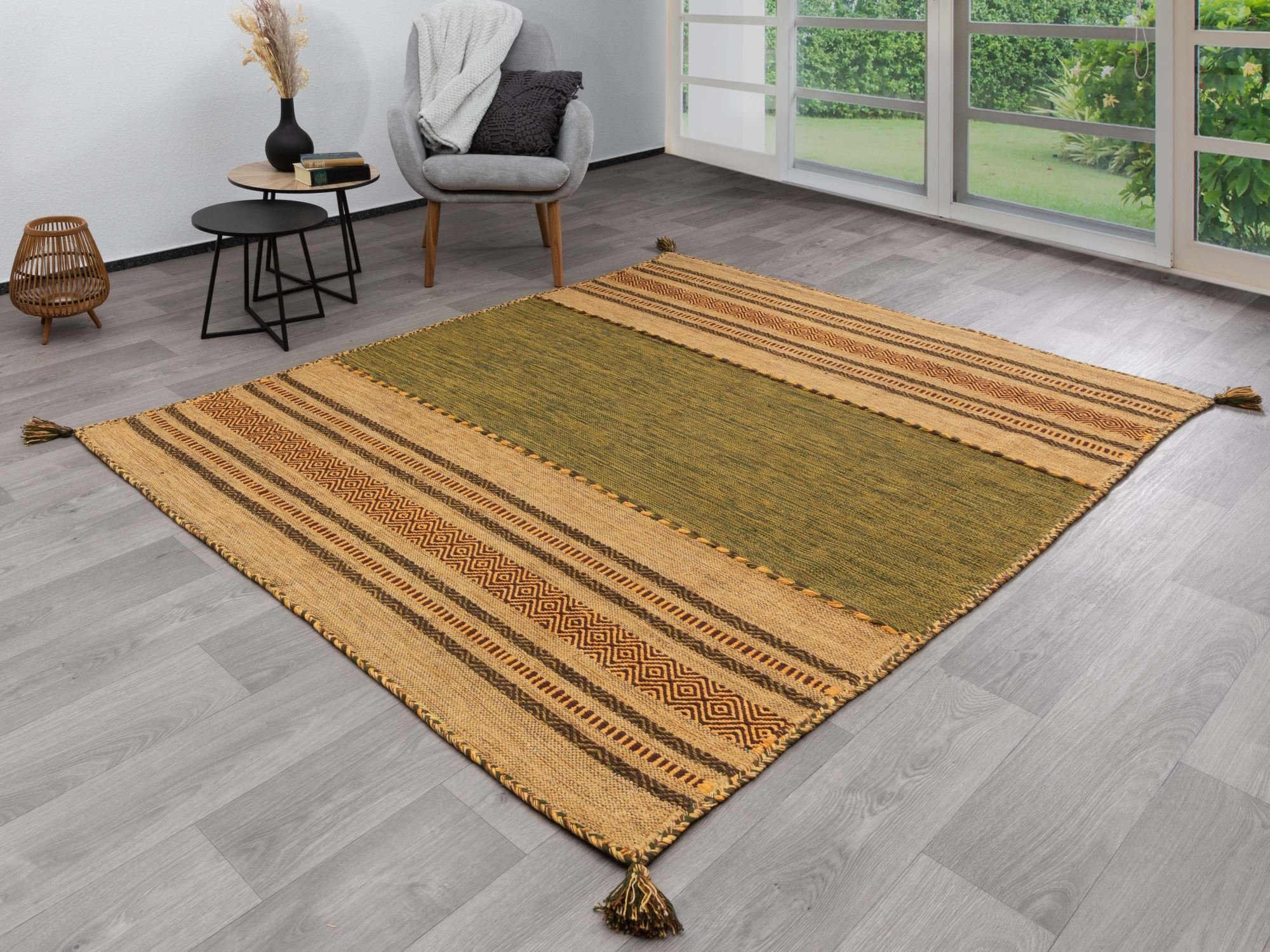 Steffensmeier Wollteppich Muriani, Rechteckig, Handwebteppich, Handweb Teppich