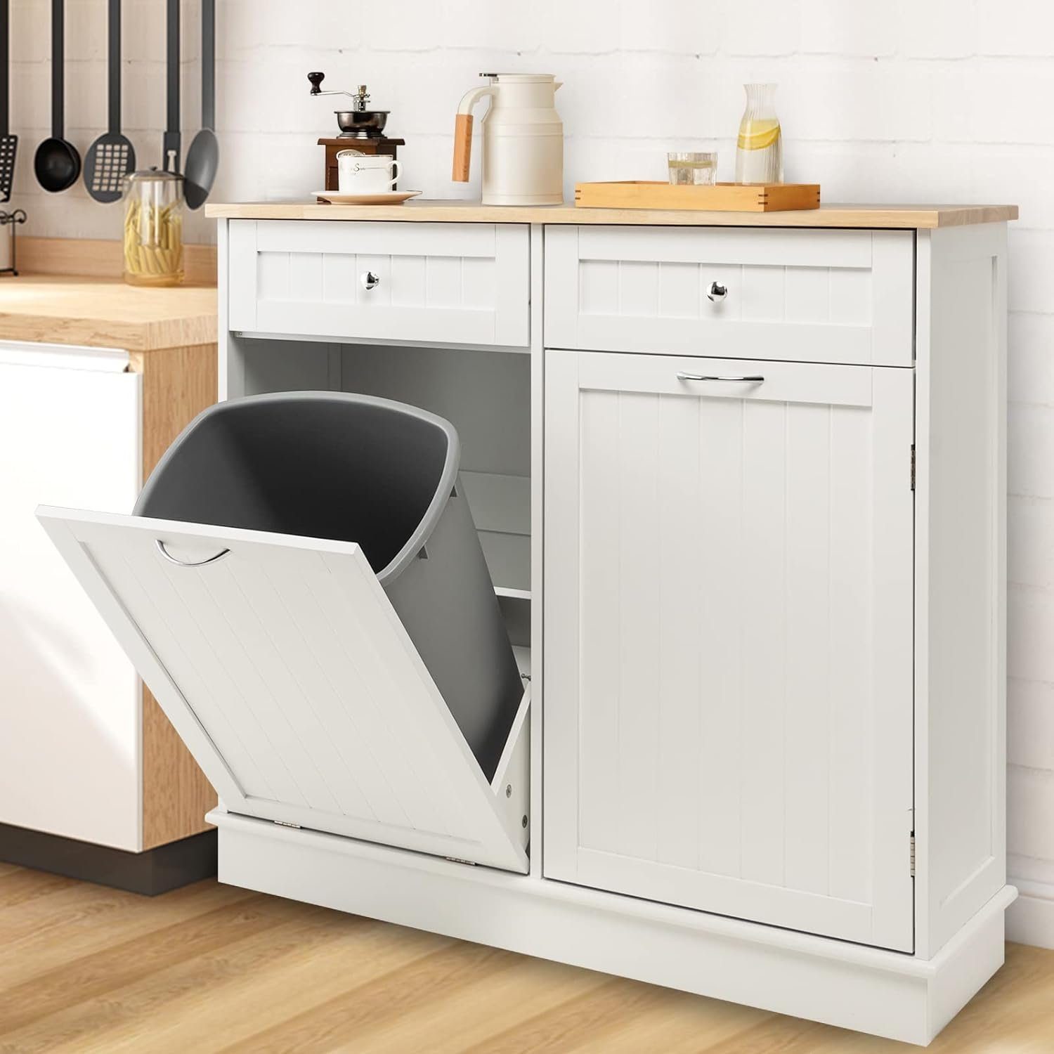 KOMFOTTEU Sideboard Küchenschrank, mit großer Arbeitsplatte günstig online kaufen