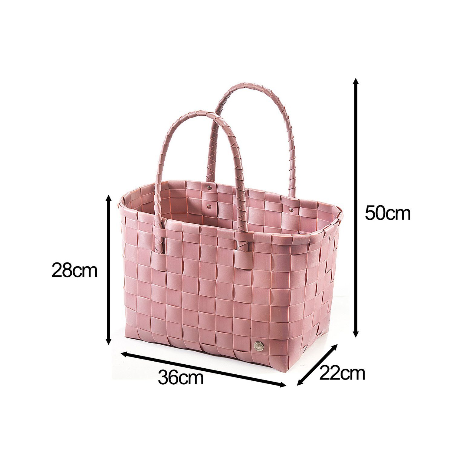 Kobolo Shopper Einkaufstasche ROSE XXL aus PE mit PU Henkeln (1 Stück) günstig online kaufen