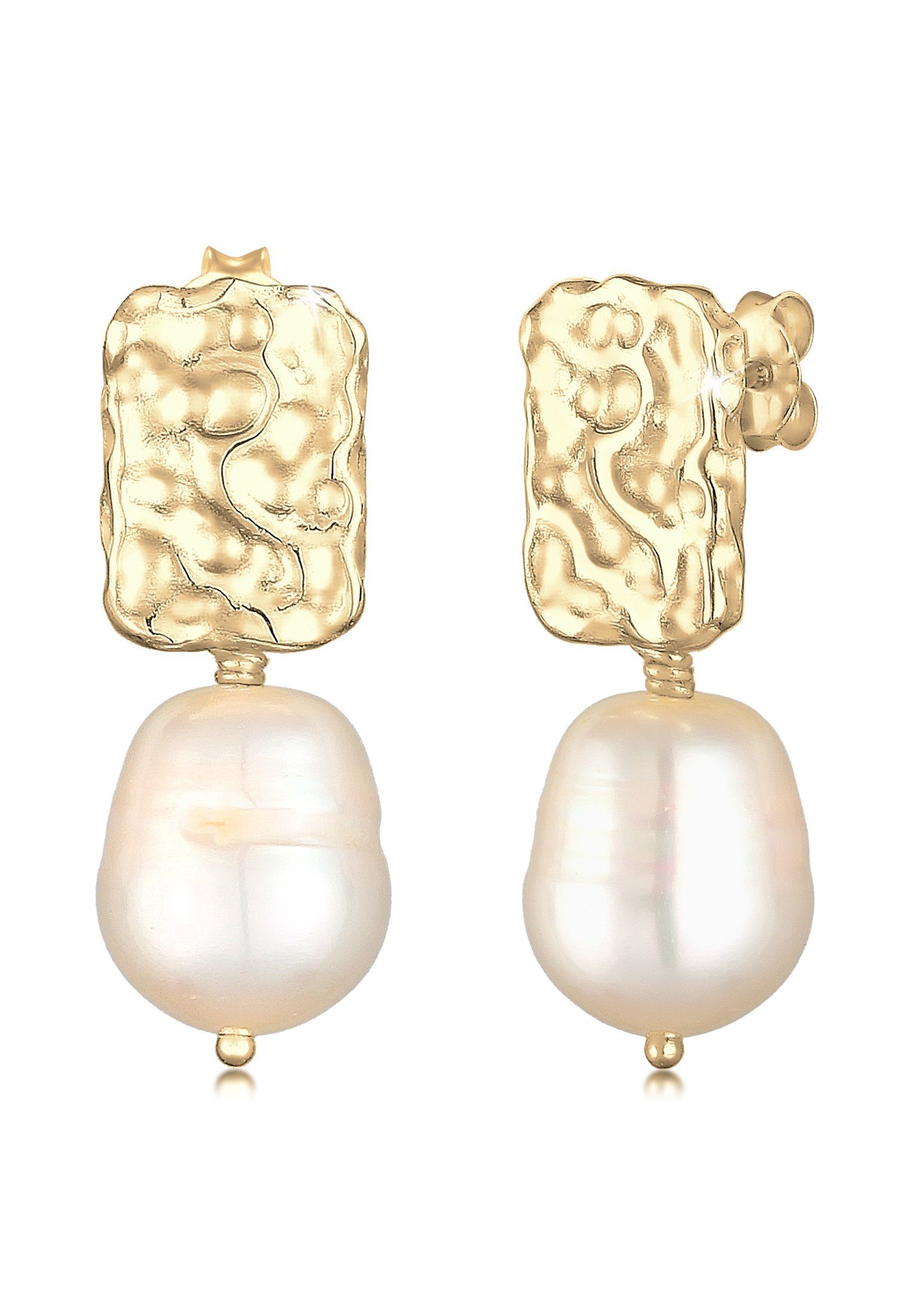 Elli Premium Perlenohrringe Barock Süßwasserzuchtperlen Weiß 925 Sterling S günstig online kaufen