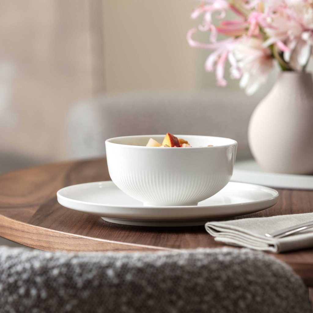 Villeroy & Boch Müslischale Afina Suppenbol 13x13x7cm, Porzellan, (1-tlg), Premium Porcelain, mikrow.- & spülm.sicher, Made in Germany