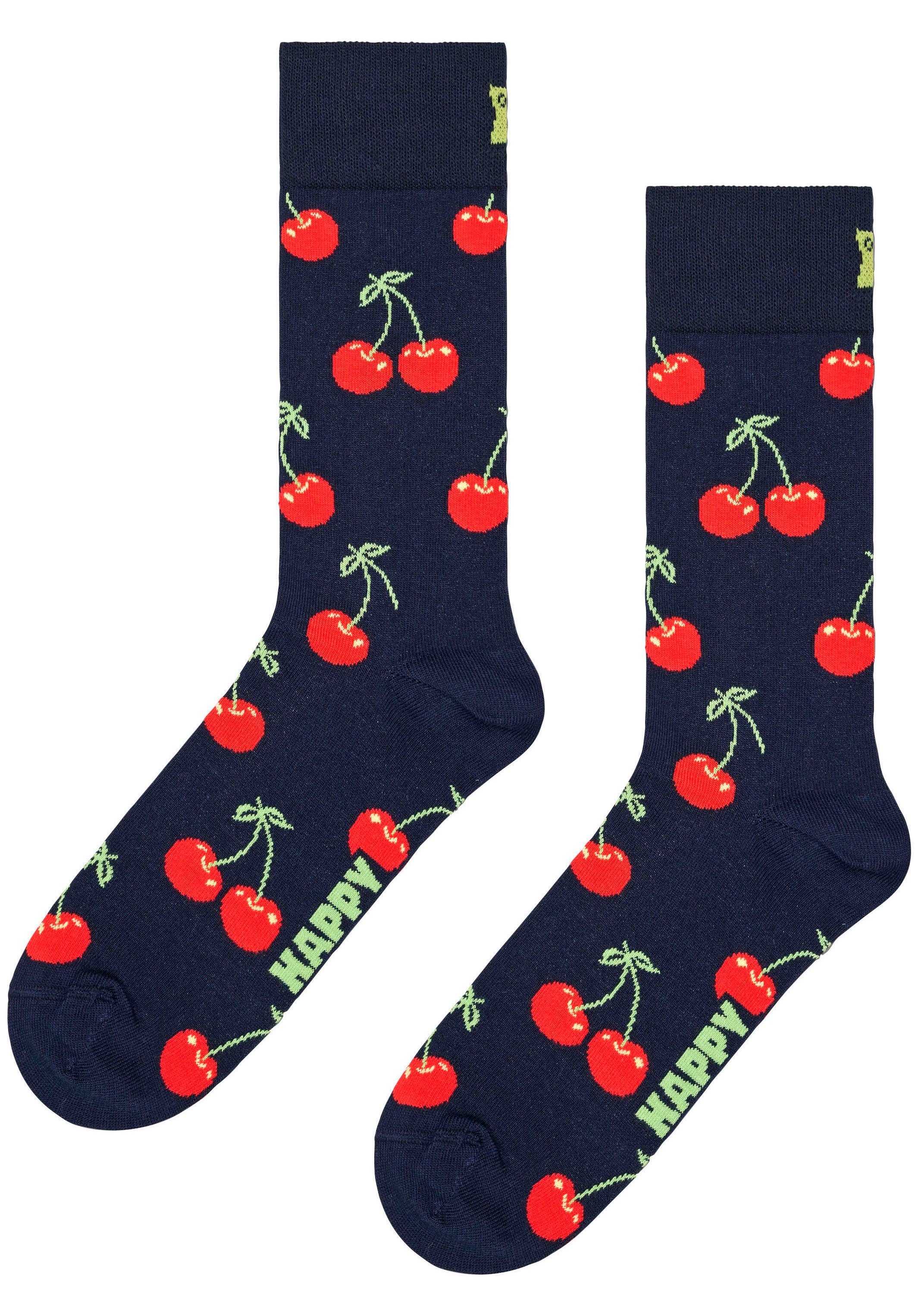 Happy Socks Socken Classic Cherry & (Packung, Banana Cherry 2-Paar) Socks Socks
