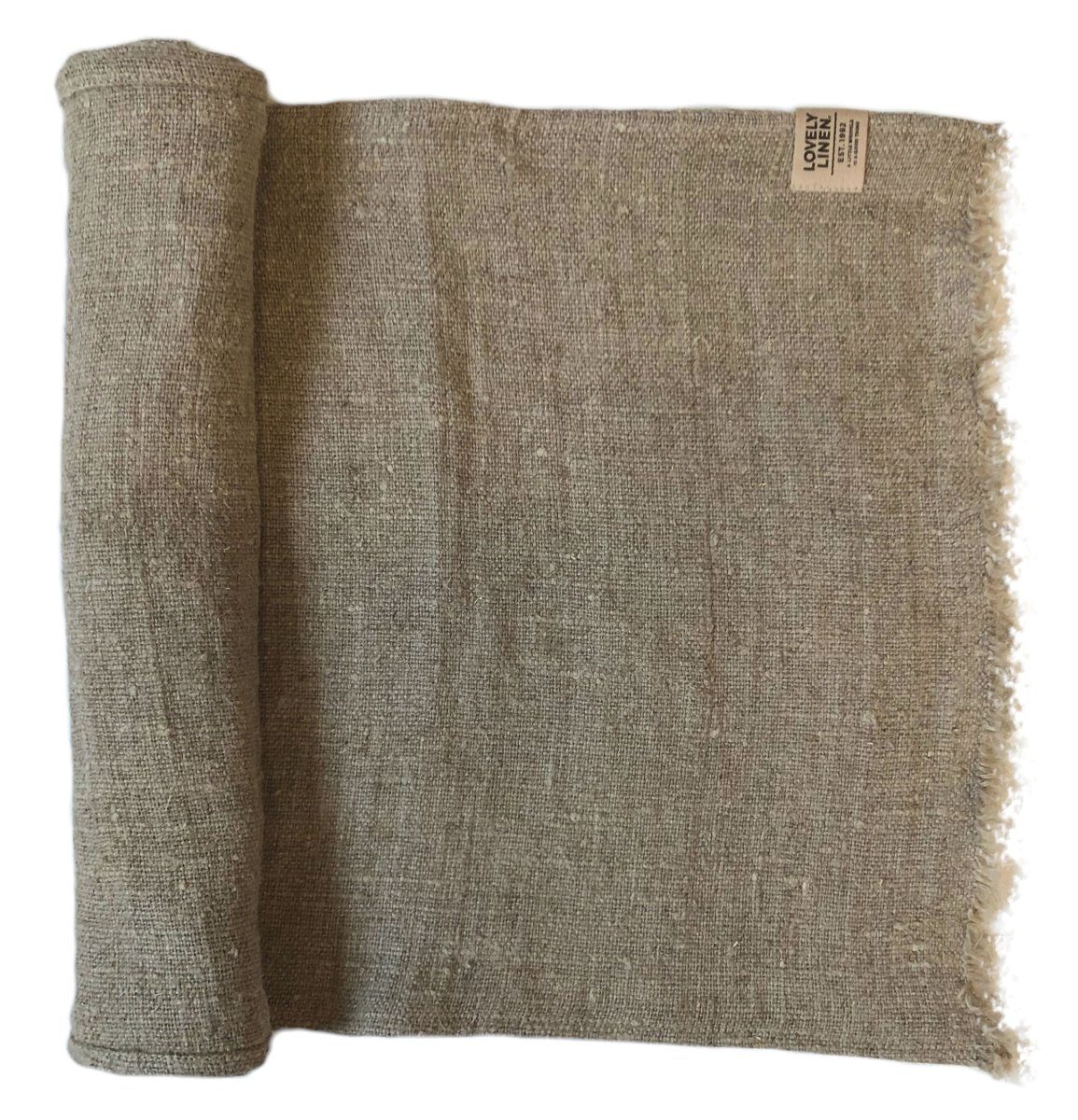 Lovely Linen Tischläufer Linen Rustic Raw Tischläufer Leinen nat. beige 40 x 90cm, RUSTIC RAW 40X95 NATURAL BEIGE L42XB23,5xH2CM
