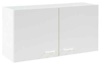 Hängeschrank TOP, B 100 cm weiß, Breite 100 cm, 2 Türen, mit 1 höhenverstellbarem Einlegeboden