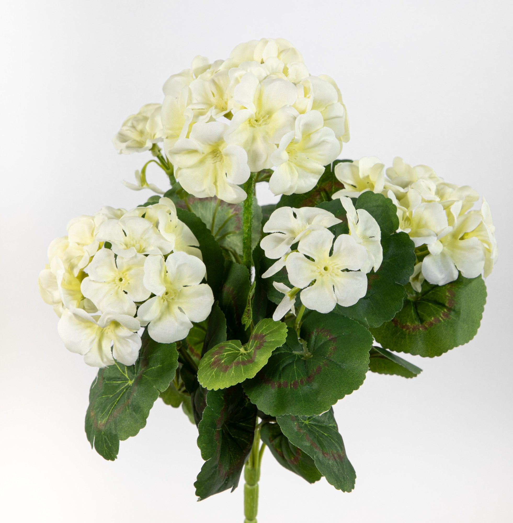 Kunstblume Geranie 32cm LM Kunstpflanzen künstliche Blumen Pflanzen Pelargonium, Seidenblumen Roß, Höhe 32 cm, Weiß