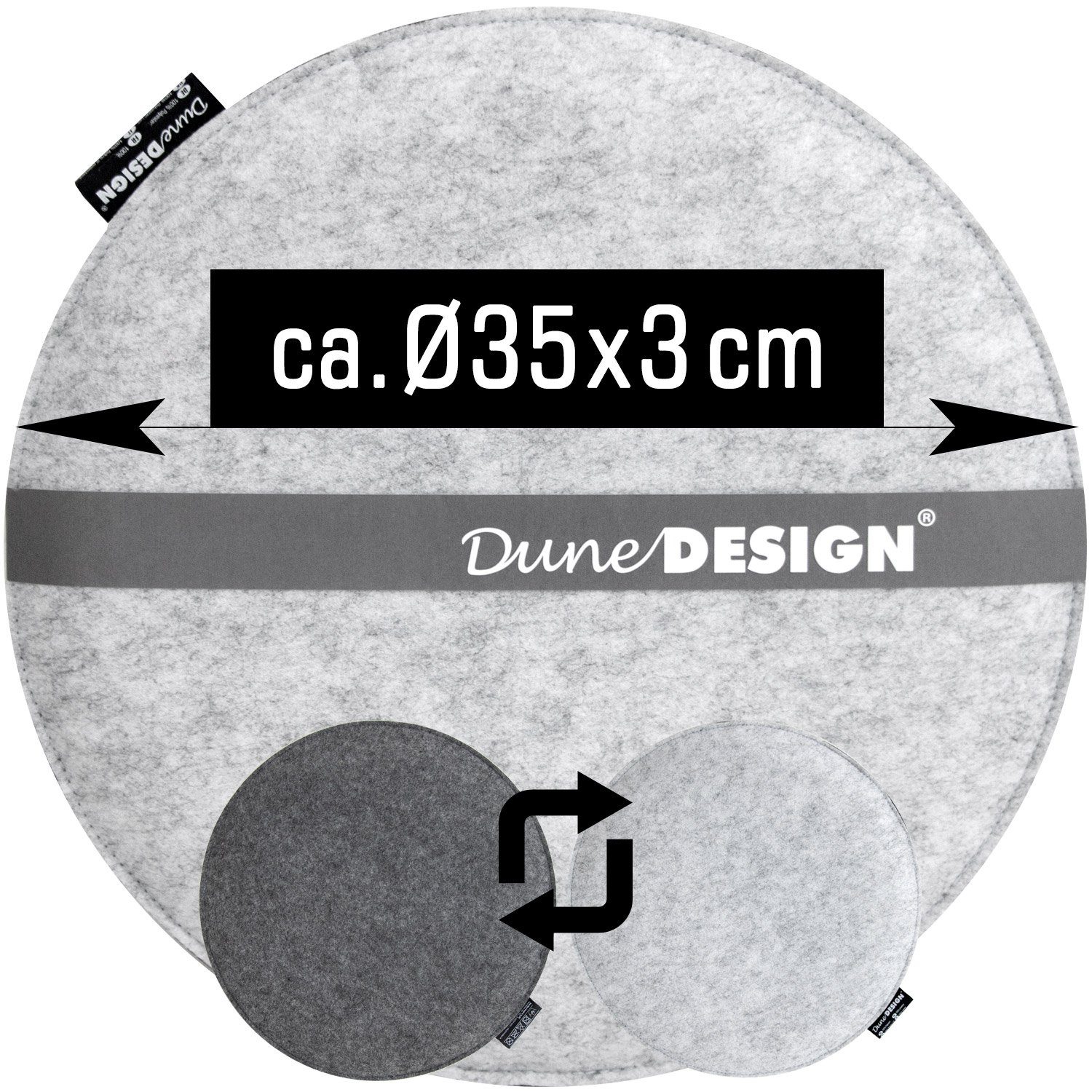 DuneDesign Stuhlkissen Ø 35 x 3 günstig online kaufen