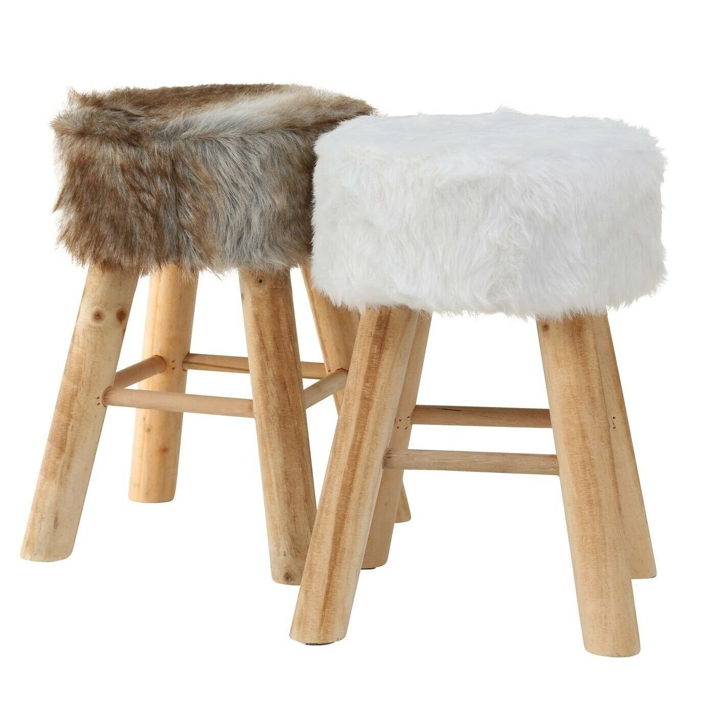 Meinposten Sitzhocker PAULA Hocker Sitzhocker Fellhocker Kunstfell Schminkhocker Polsterhocker Höhe 40 cm (1 St). € 49,99