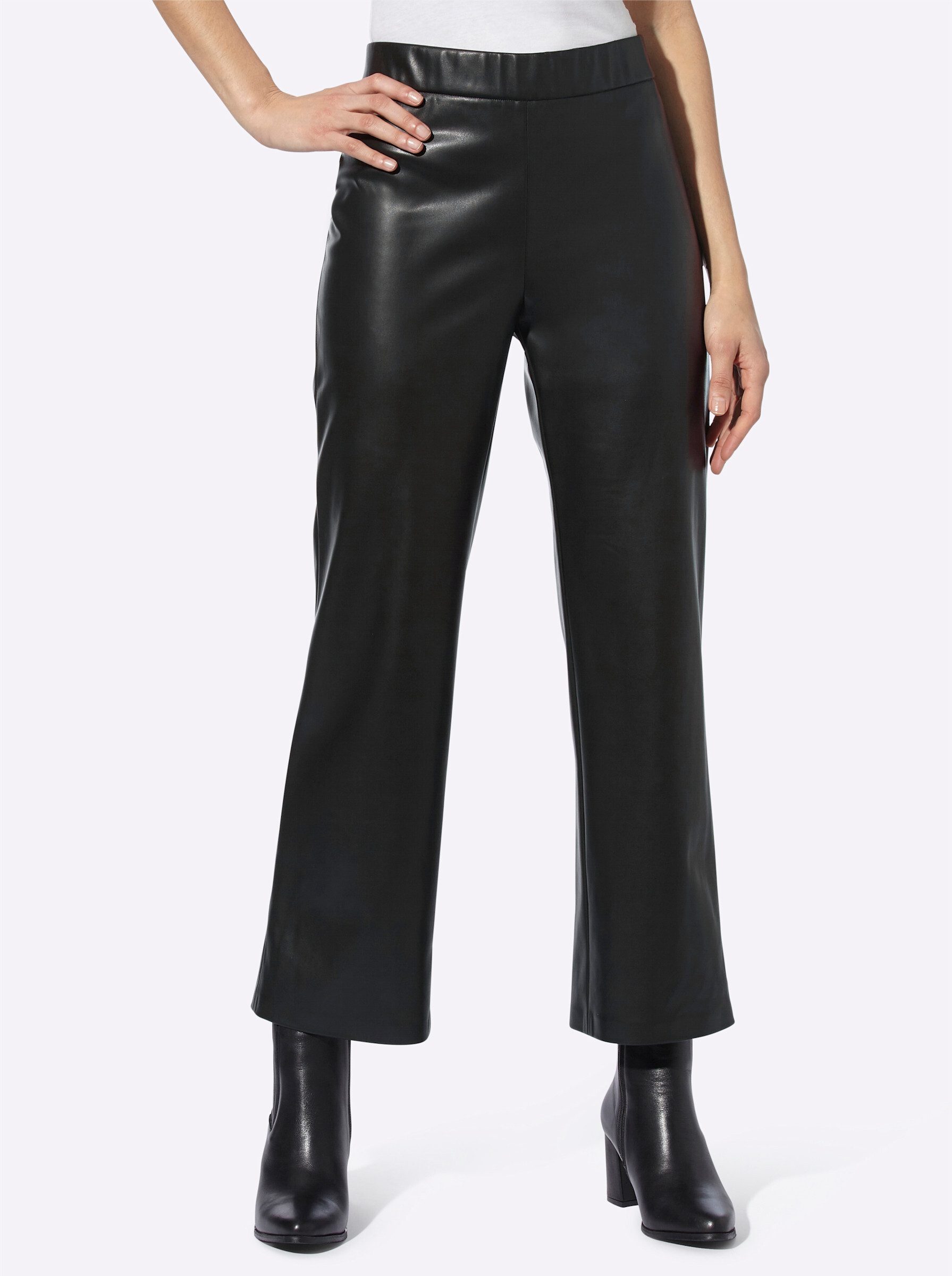 heine Jerseyhose Lederimitat-Hose Innenbeinlänge ca. 68 günstig online kaufen