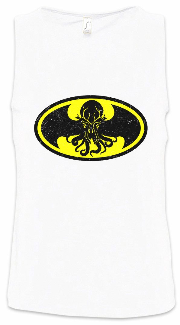 Urban Backwoods Tanktop Bathulhu II Ärmelloses T-Shirt Lovecraft Bruce Miskatonic Batman Wayne Logo Cthulhu Arkham Gotham