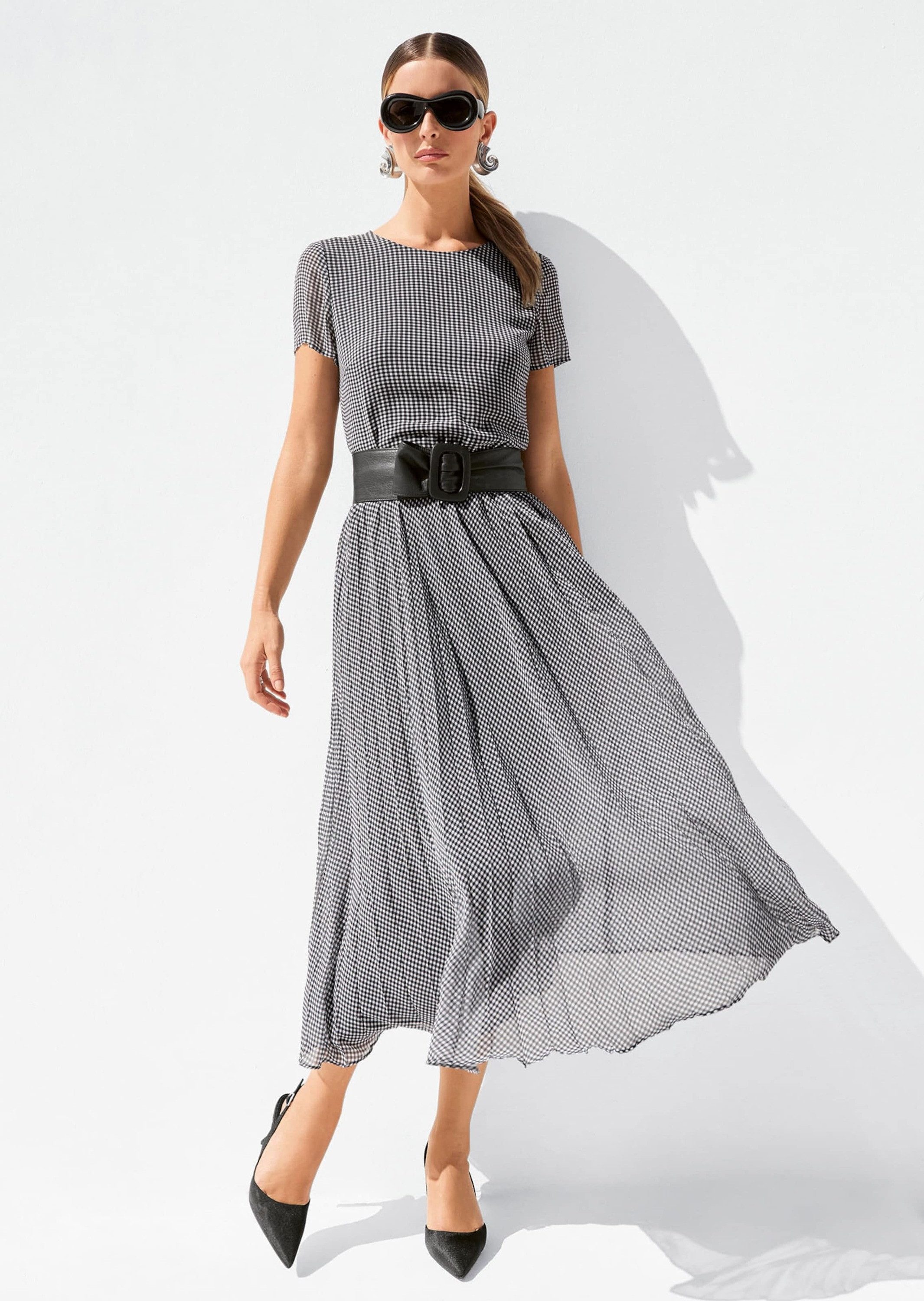 Maxikleid Sommerliches Kleid in feinem Vichy-Karo