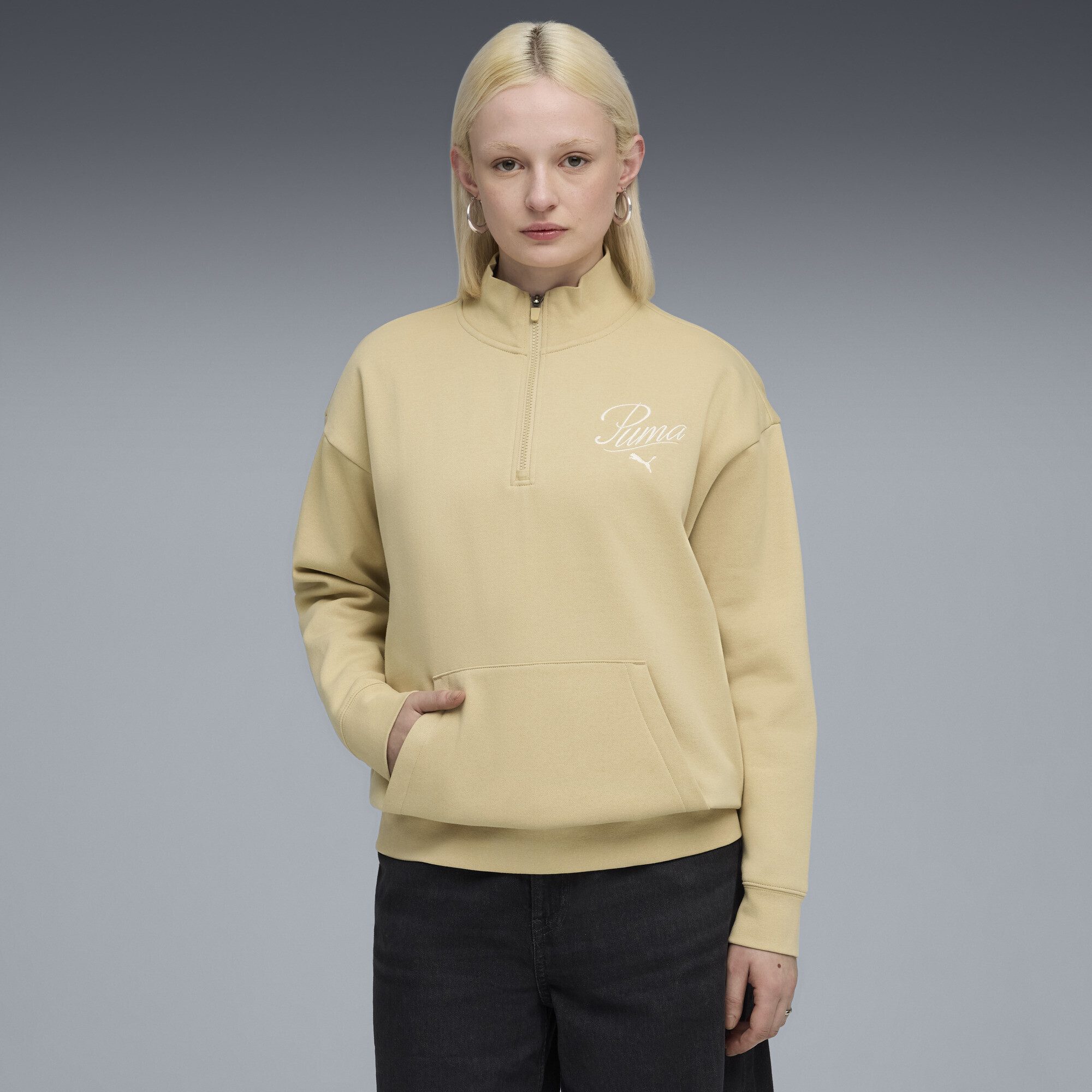 PUMA Sweatshirt Essentials Script Relaxed Sweatshirt Damen günstig online kaufen