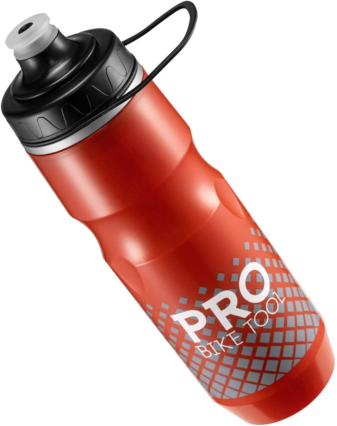 Silikon Isolierte Fahrradtrinkflasche mit Trageschlaufe, Bike Rot 680ml Pro 680 Tool Trinkflasche Sport