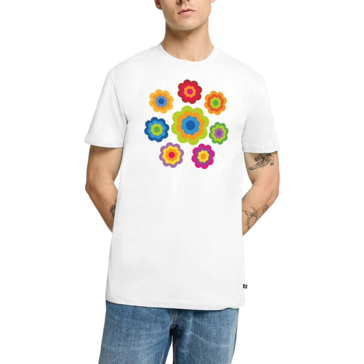 Spreadshirt T-Shirt 70er Jahre Hippie Flower Power Kostüm Blumen Outfit Män günstig online kaufen